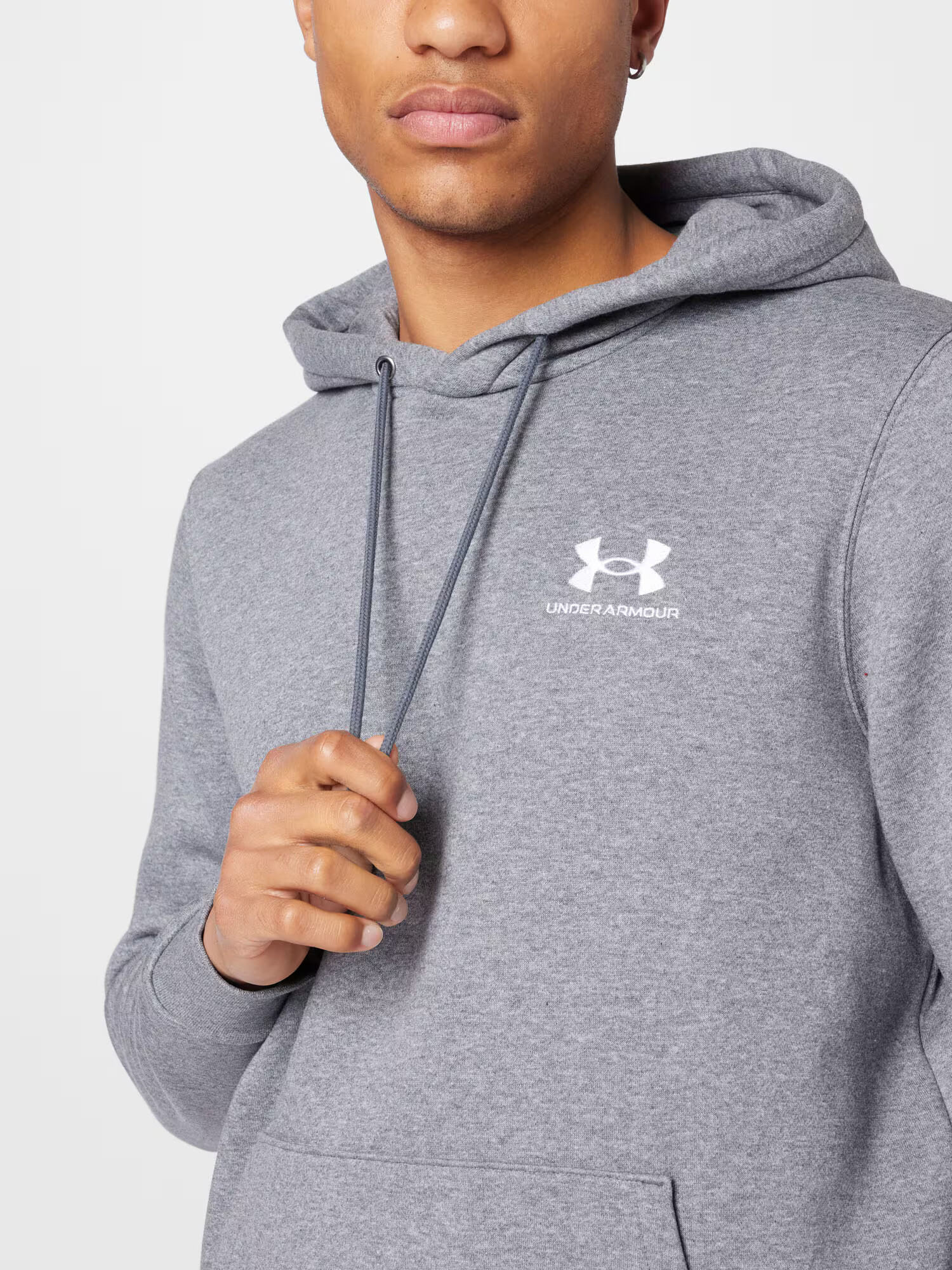 UNDER ARMOUR Športna majica temno siva / bela - Pepit.si