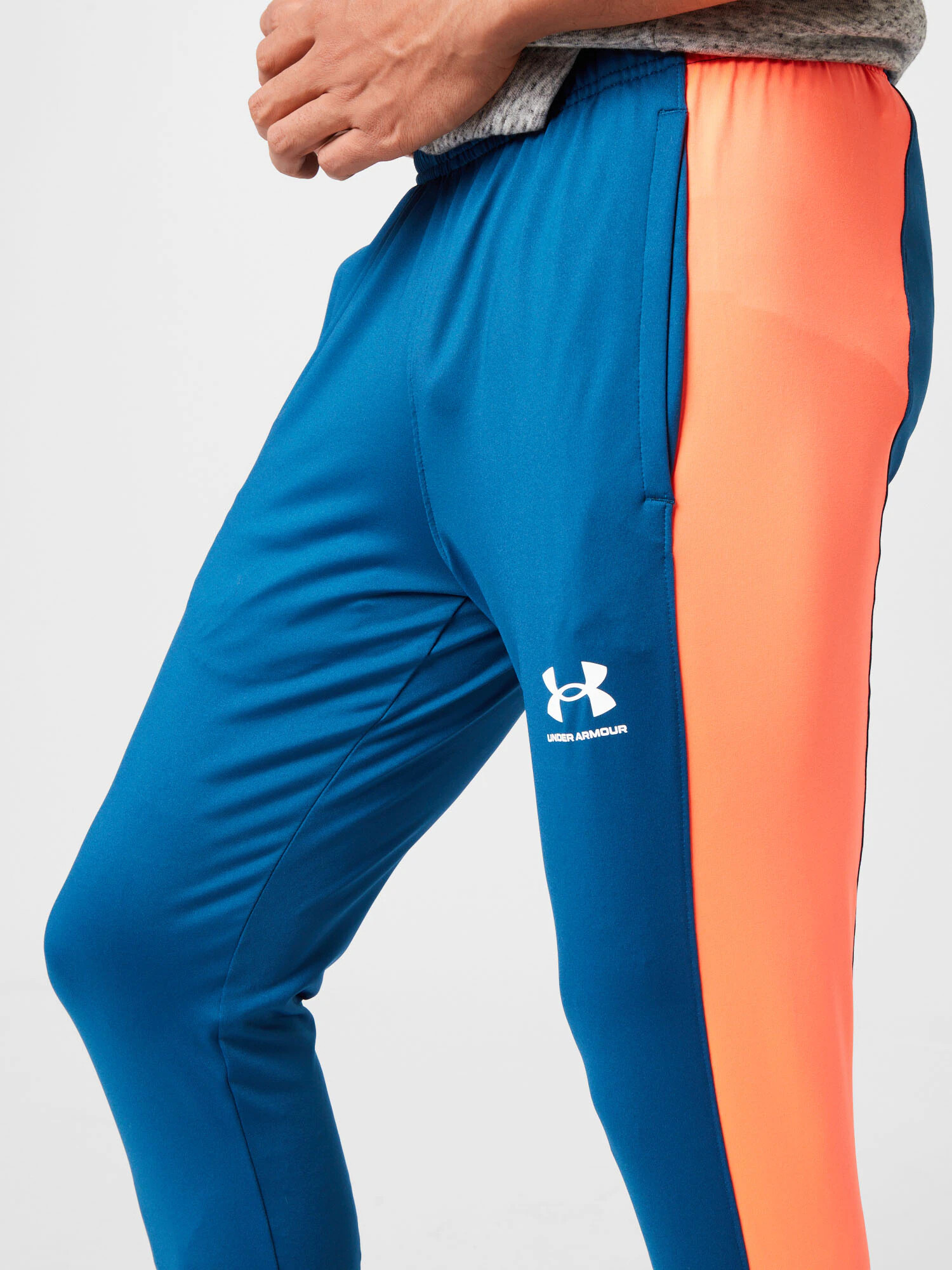 UNDER ARMOUR Športne hlače 'Challenger' modra / oranžna / bela - Pepit.si