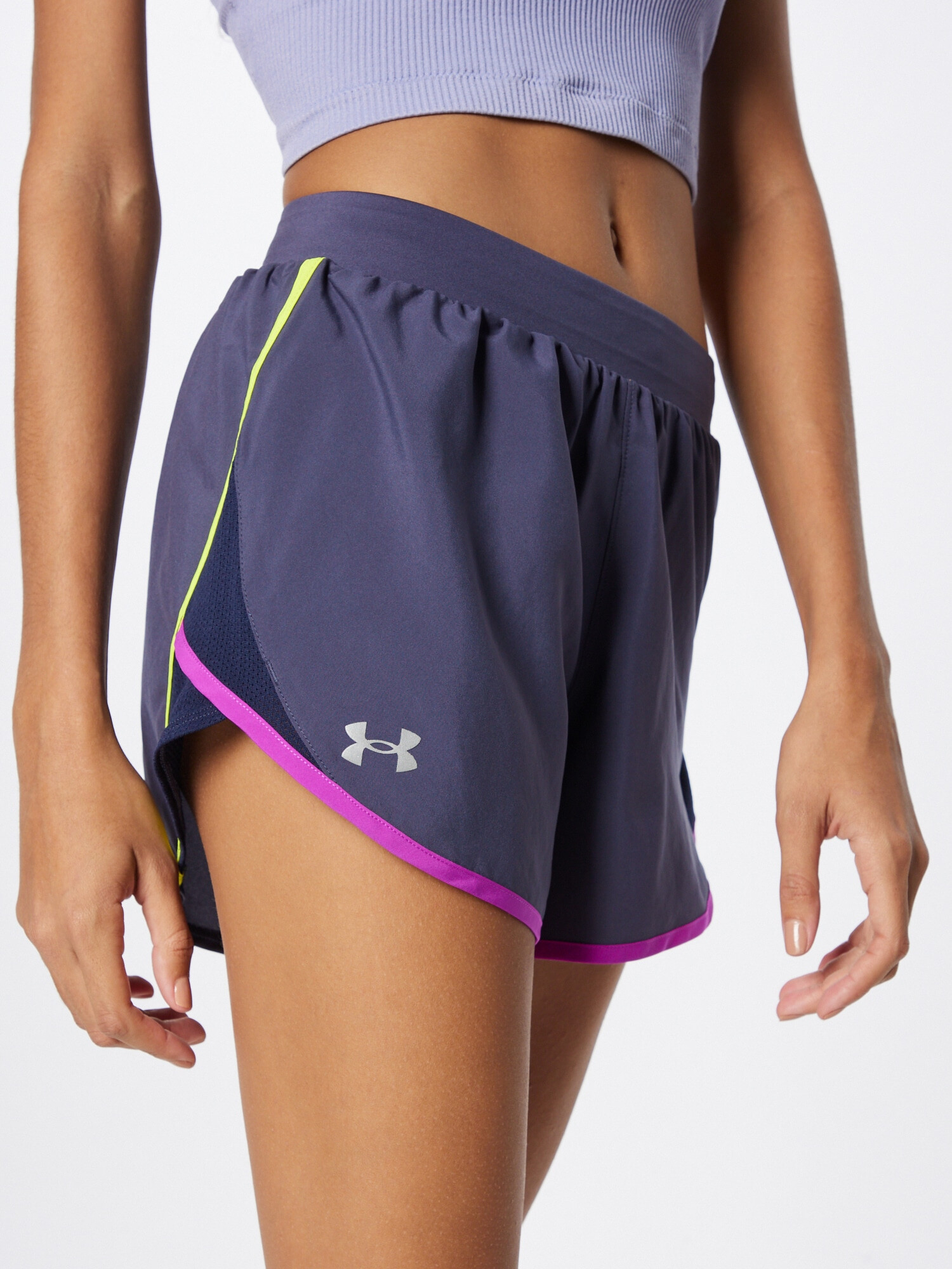 UNDER ARMOUR Športne hlače 'Fly By 2.0' sliva / fuksija - Pepit.si