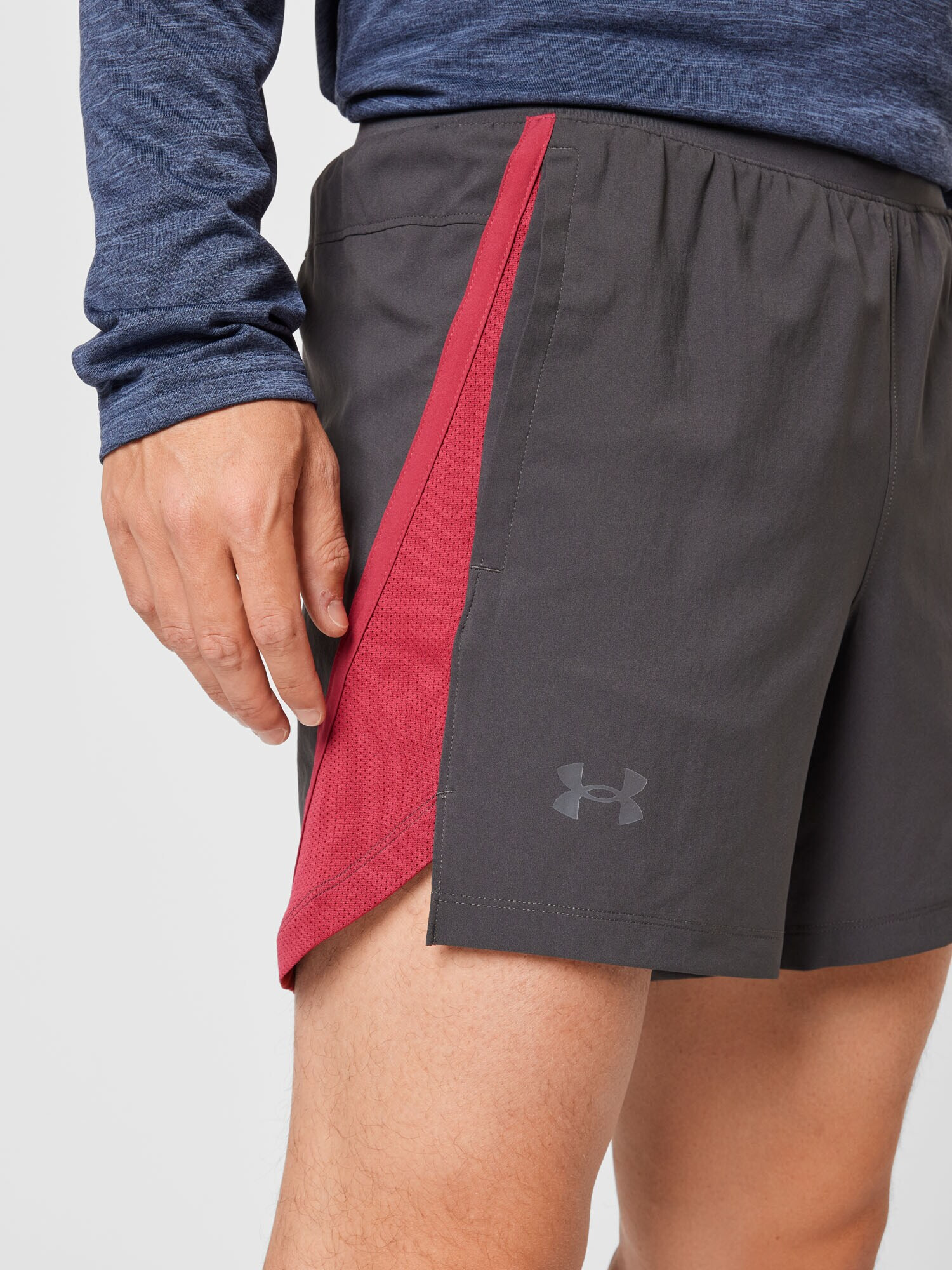 UNDER ARMOUR Športne hlače 'Launch' temno siva / temno roza - Pepit.si