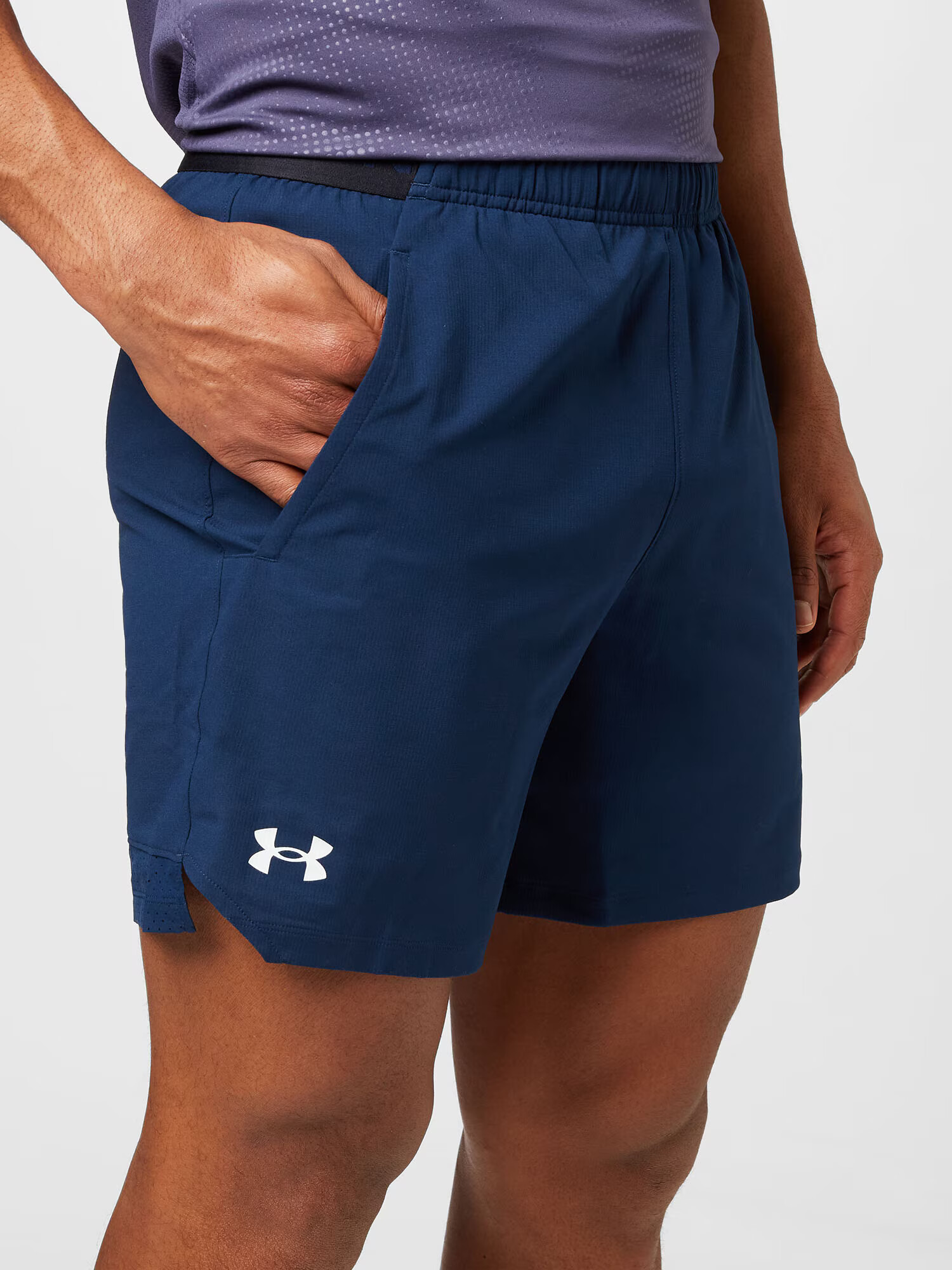 UNDER ARMOUR Športne hlače mornarska / črna / bela - Pepit.si