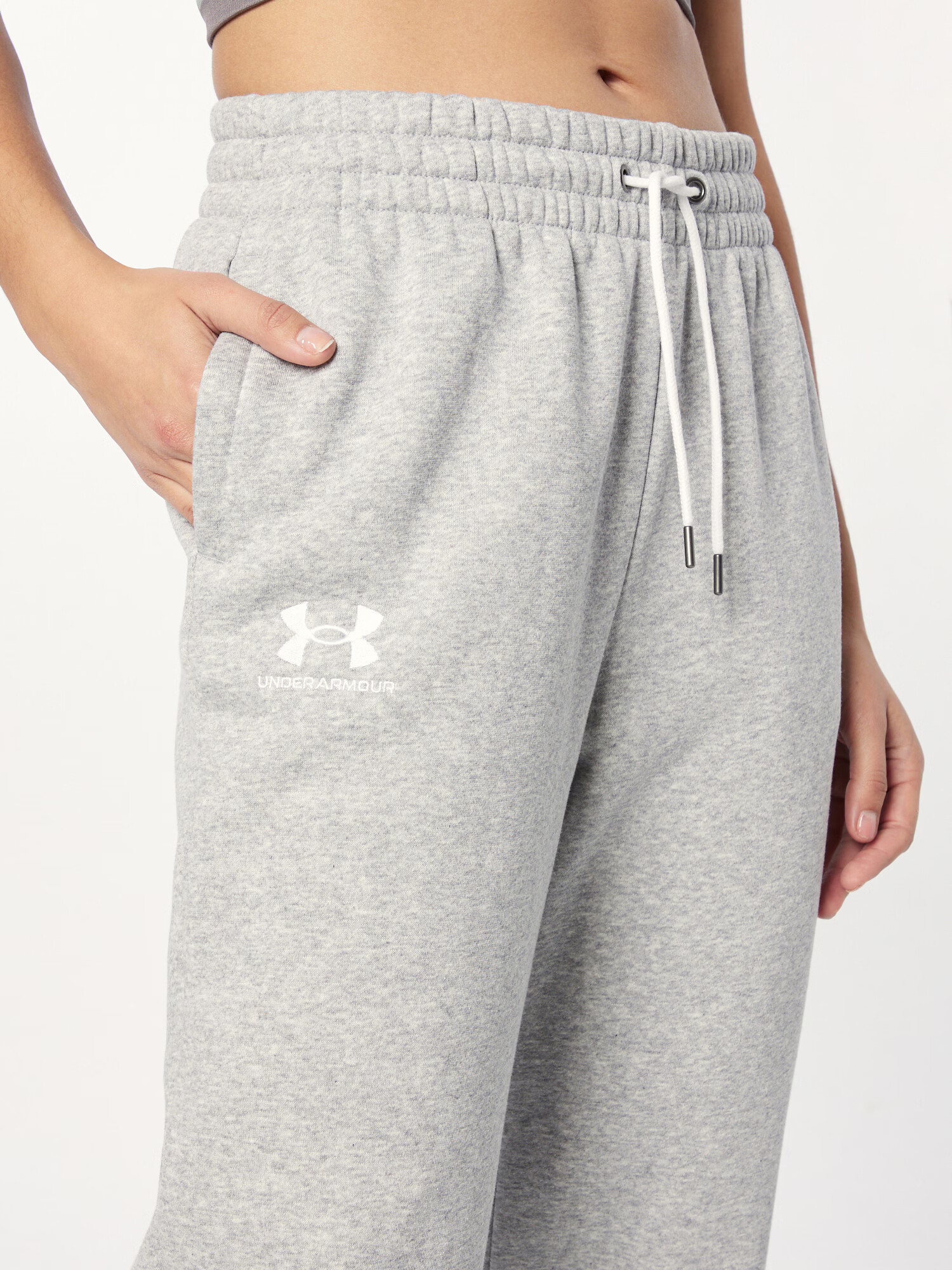 UNDER ARMOUR Športne hlače pegasto siva / bela - Pepit.si