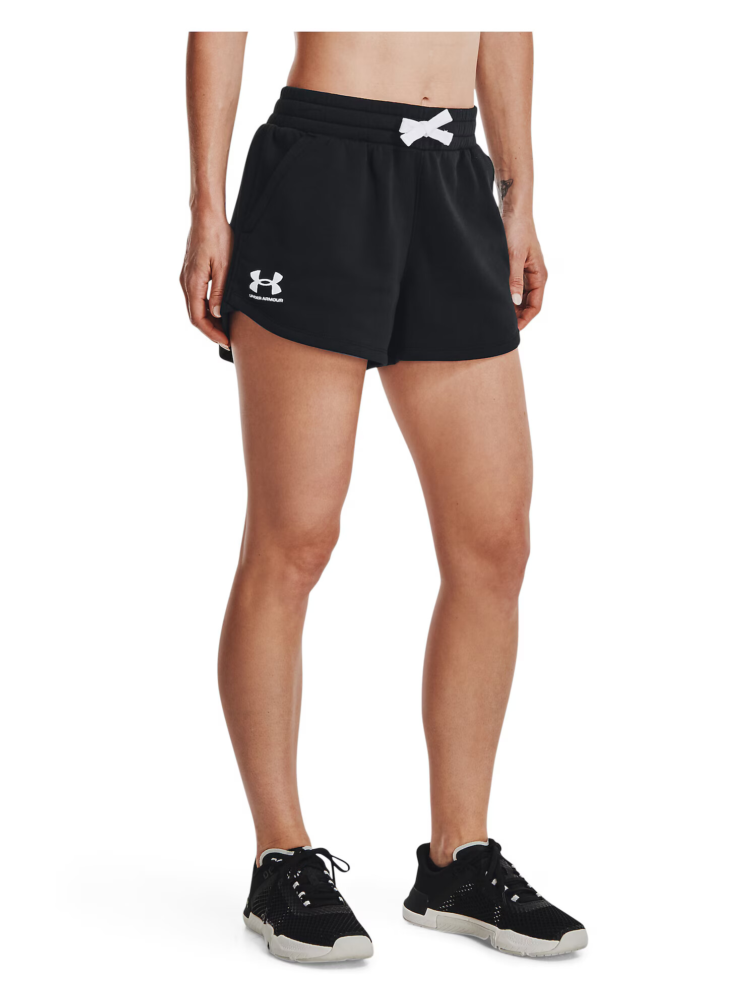 UNDER ARMOUR Športne hlače 'Rival' črna / bela - Pepit.si