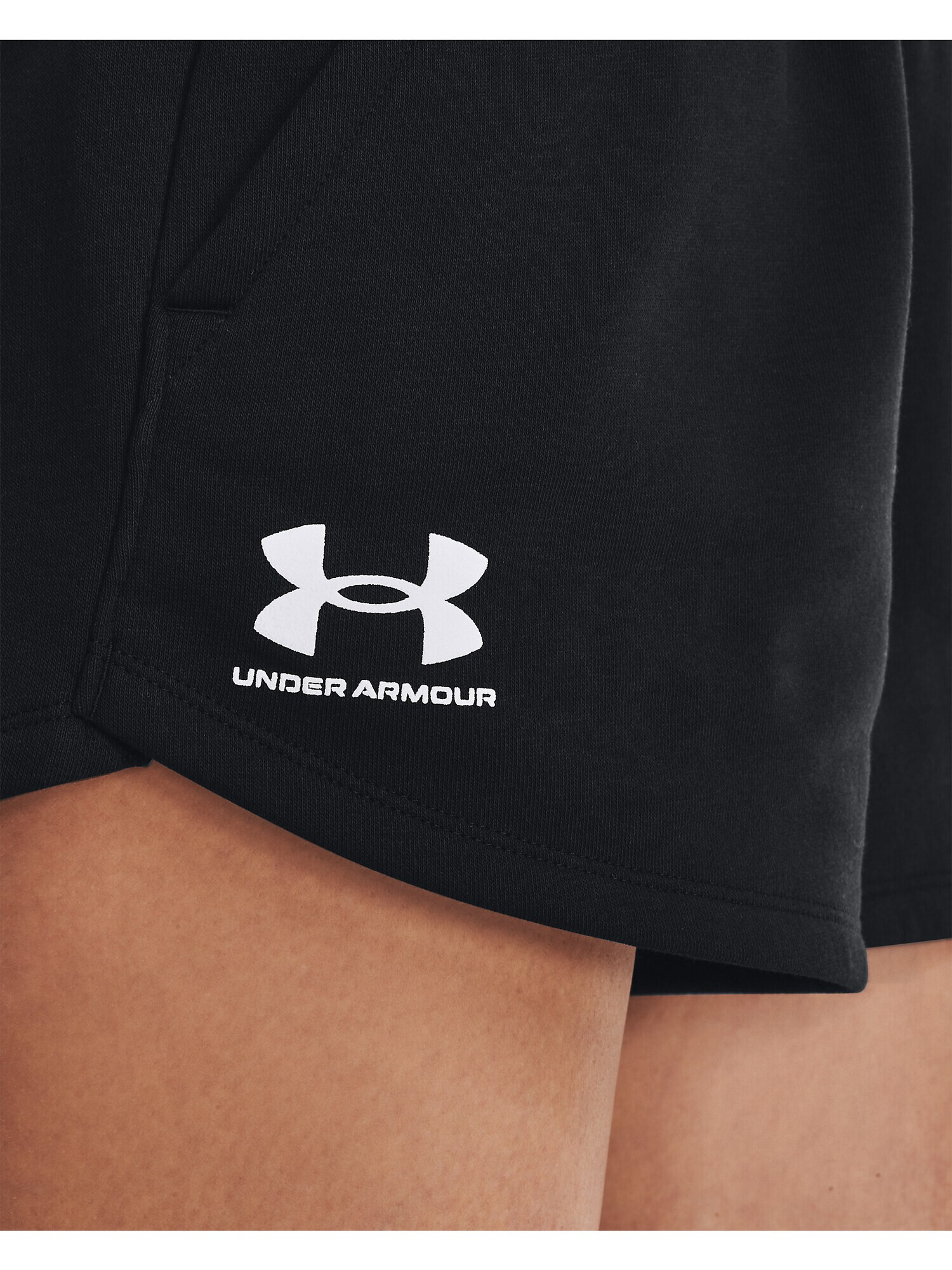 UNDER ARMOUR Športne hlače 'Rival' črna / bela - Pepit.si