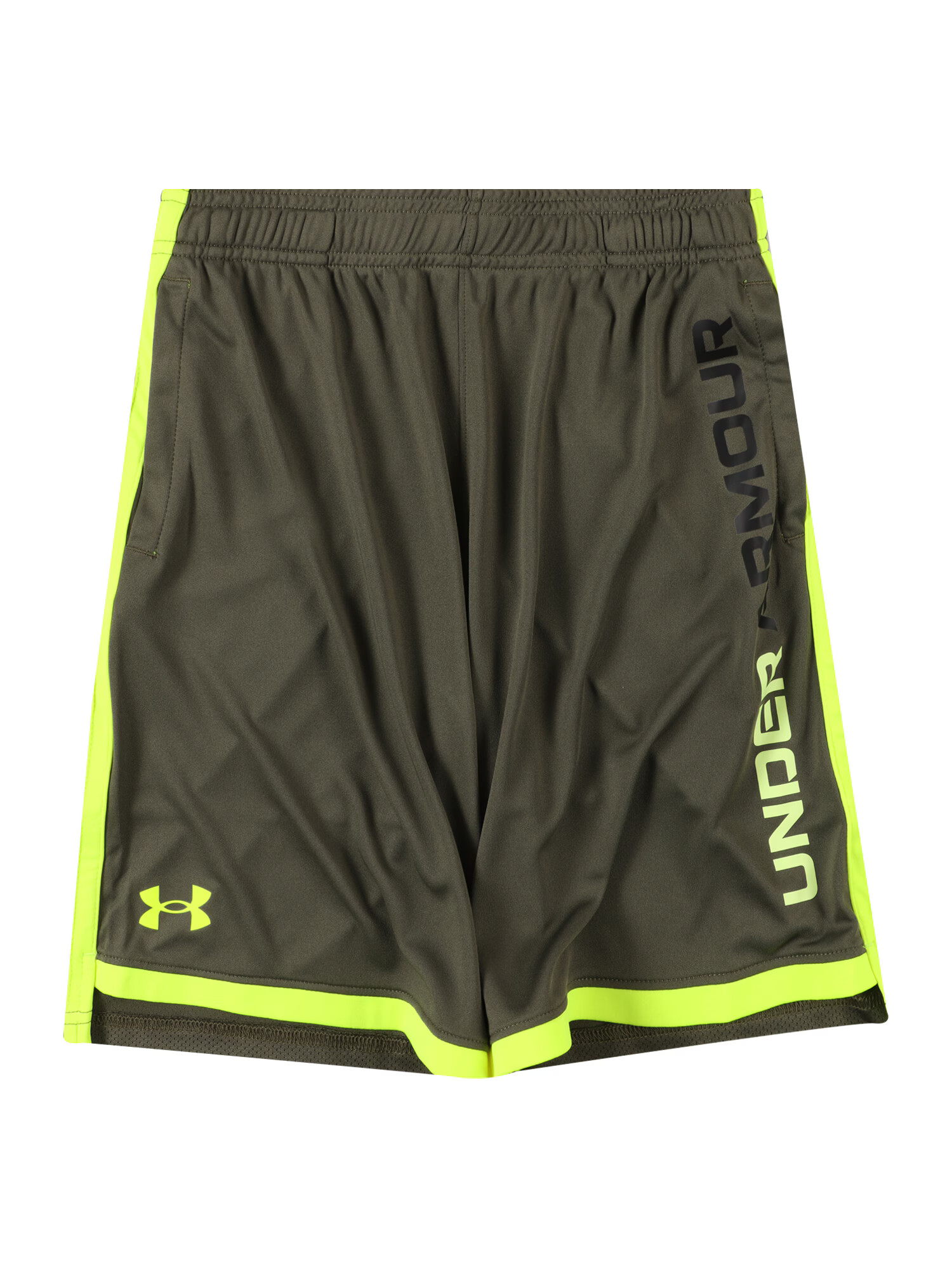 UNDER ARMOUR Športne hlače 'Stunt 3.0' kaki / neonsko rumena - Pepit.si