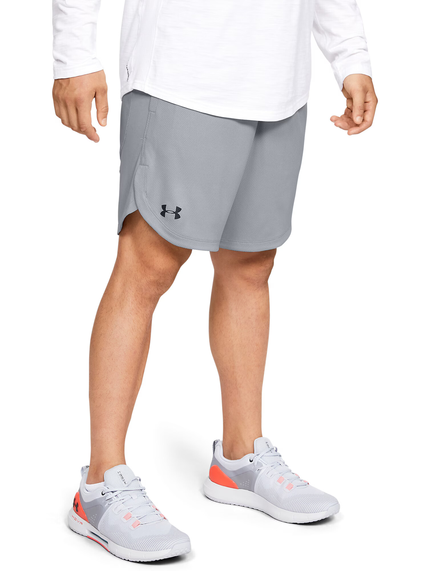 UNDER ARMOUR Športne hlače svetlo siva / črna - Pepit.si