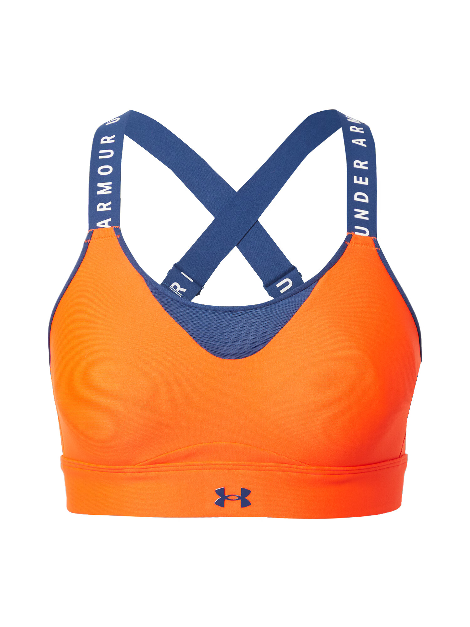 UNDER ARMOUR Športni nederček 'Infinity High' mornarska / oranžna - Pepit.si