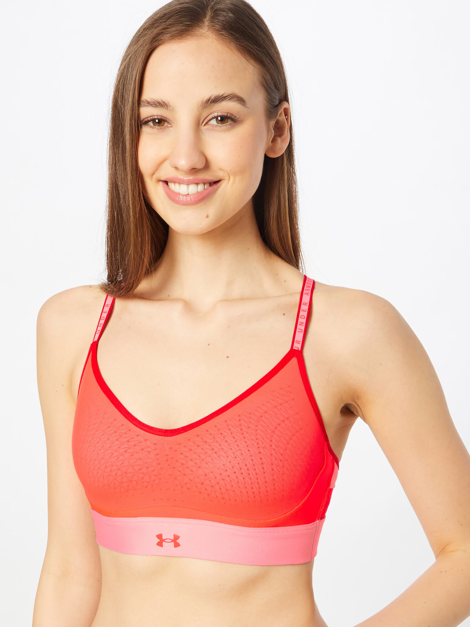 UNDER ARMOUR Športni nederček 'Infinity' pastelno roza / rdeča / rubin rdeča - Pepit.si