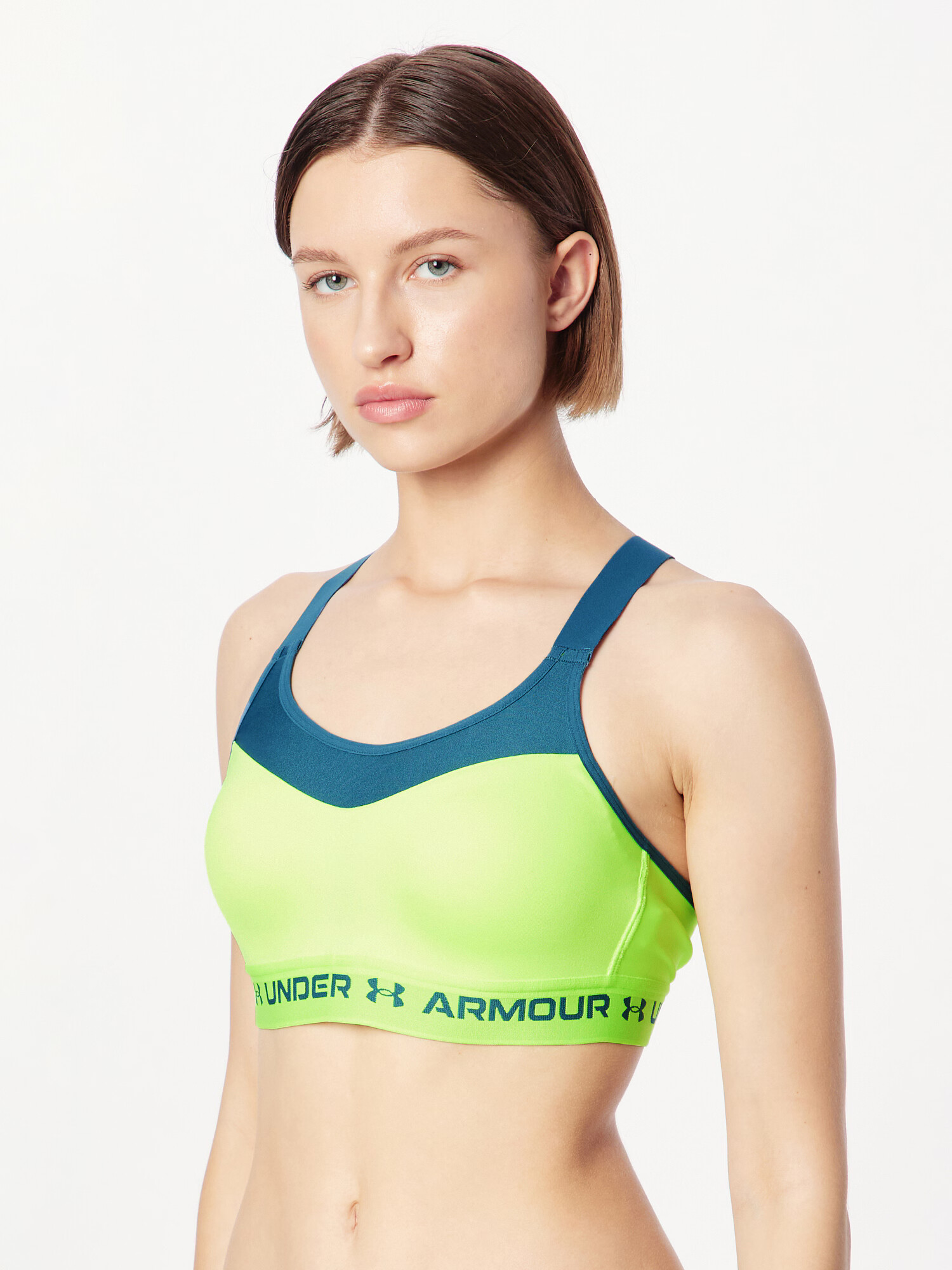 UNDER ARMOUR Športni nederček nebeško modra / svetlo zelena - Pepit.si