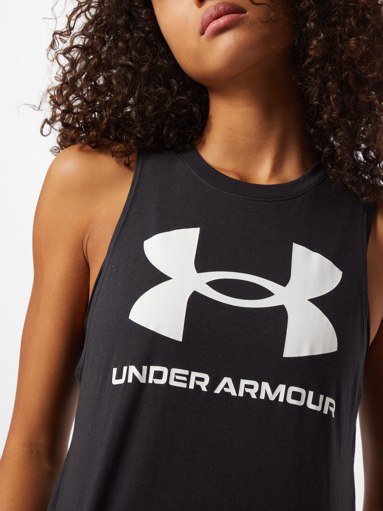 UNDER ARMOUR Športni top črna / bela - Pepit.si