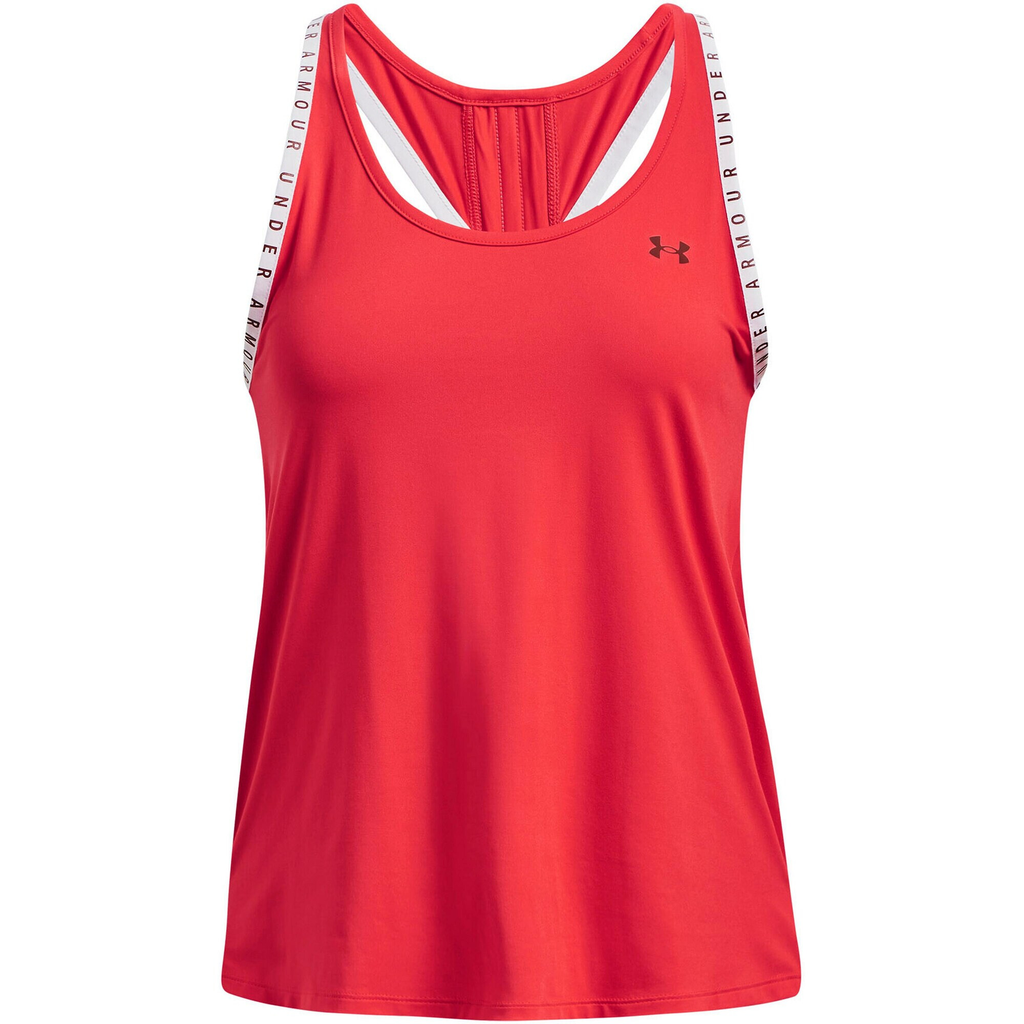 UNDER ARMOUR Športni top 'Knockout' rdeča / črna / bela - Pepit.si