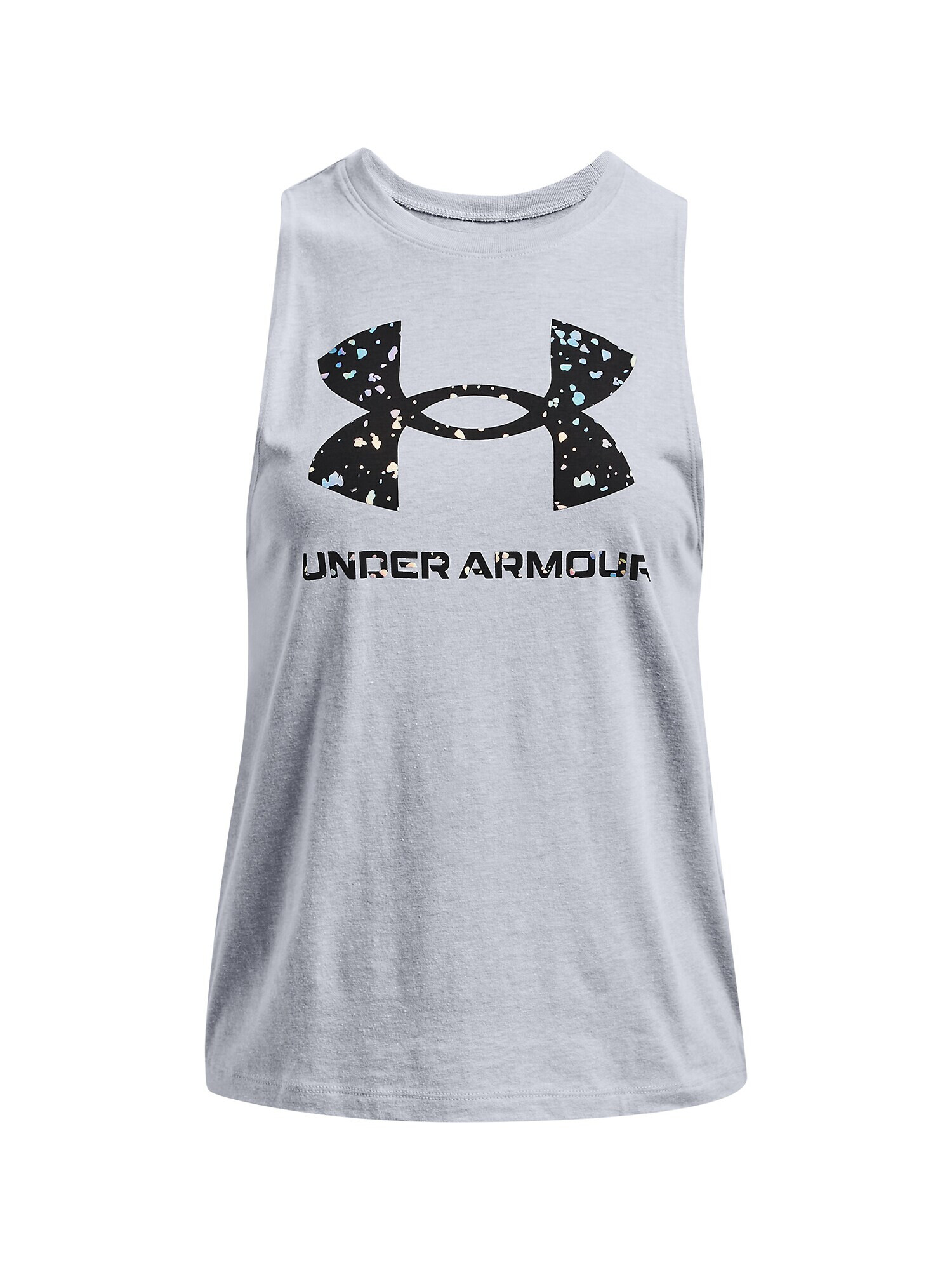 UNDER ARMOUR Športni top pegasto siva / črna - Pepit.si