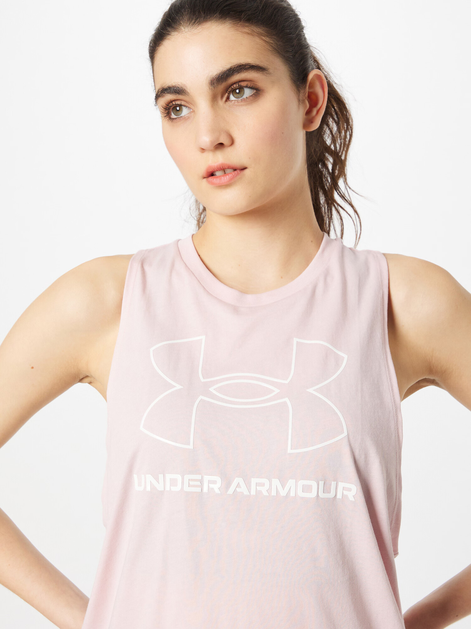 UNDER ARMOUR Športni top roza / bela - Pepit.si