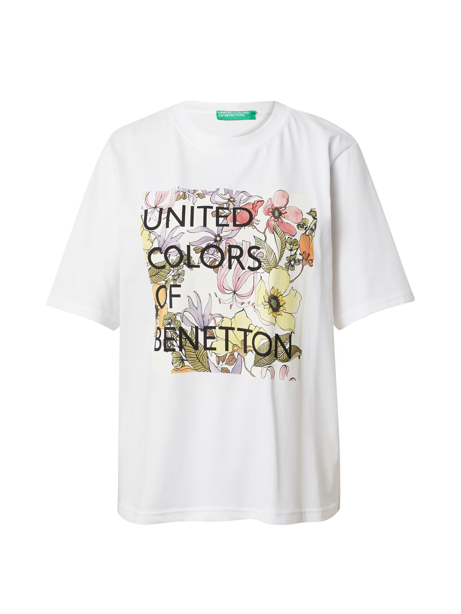 UNITED COLORS OF BENETTON Majica lila / pastelno roza / črna / bela - Pepit.si