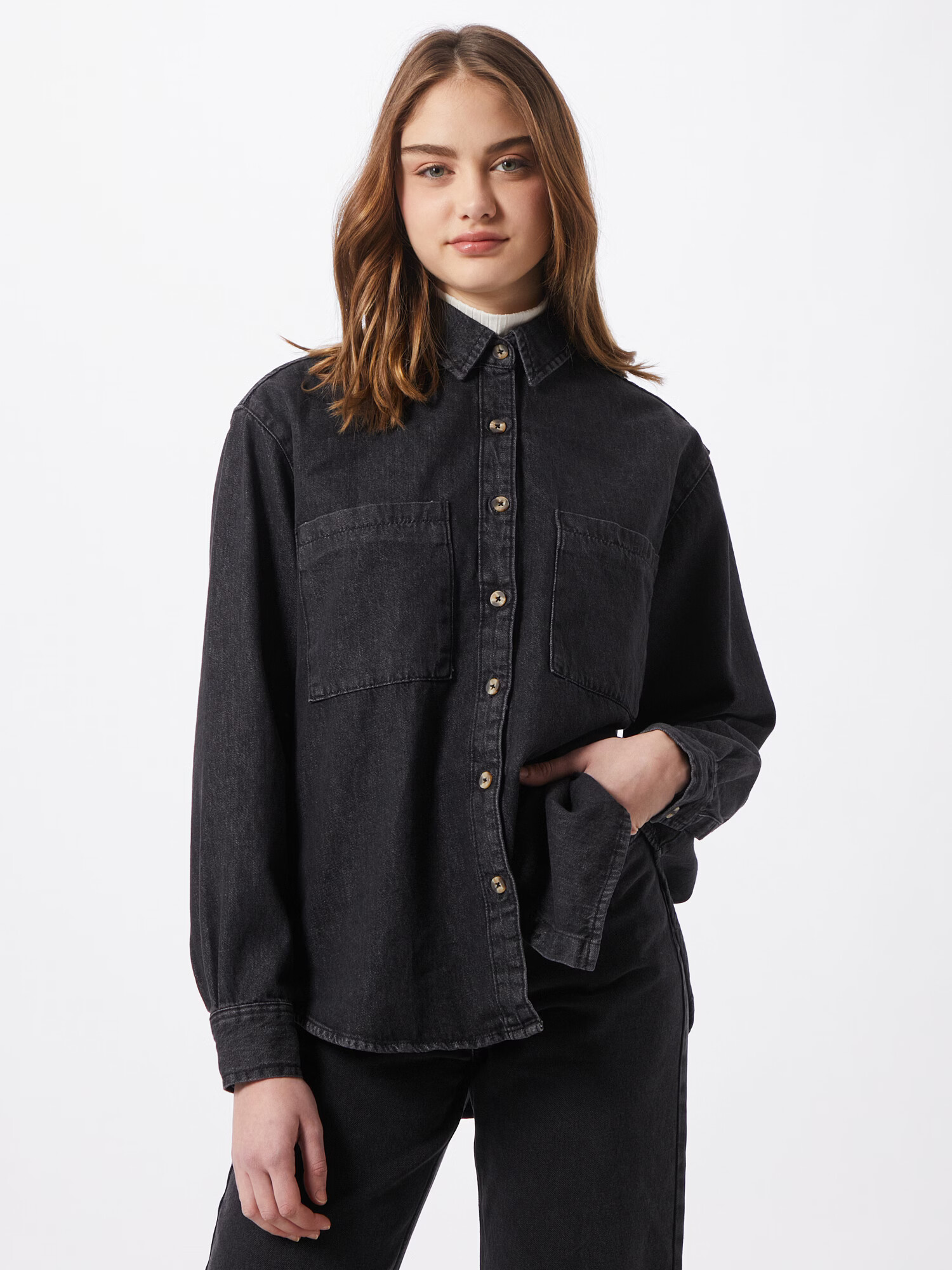 Urban Classics Bluza črn denim - Pepit.si