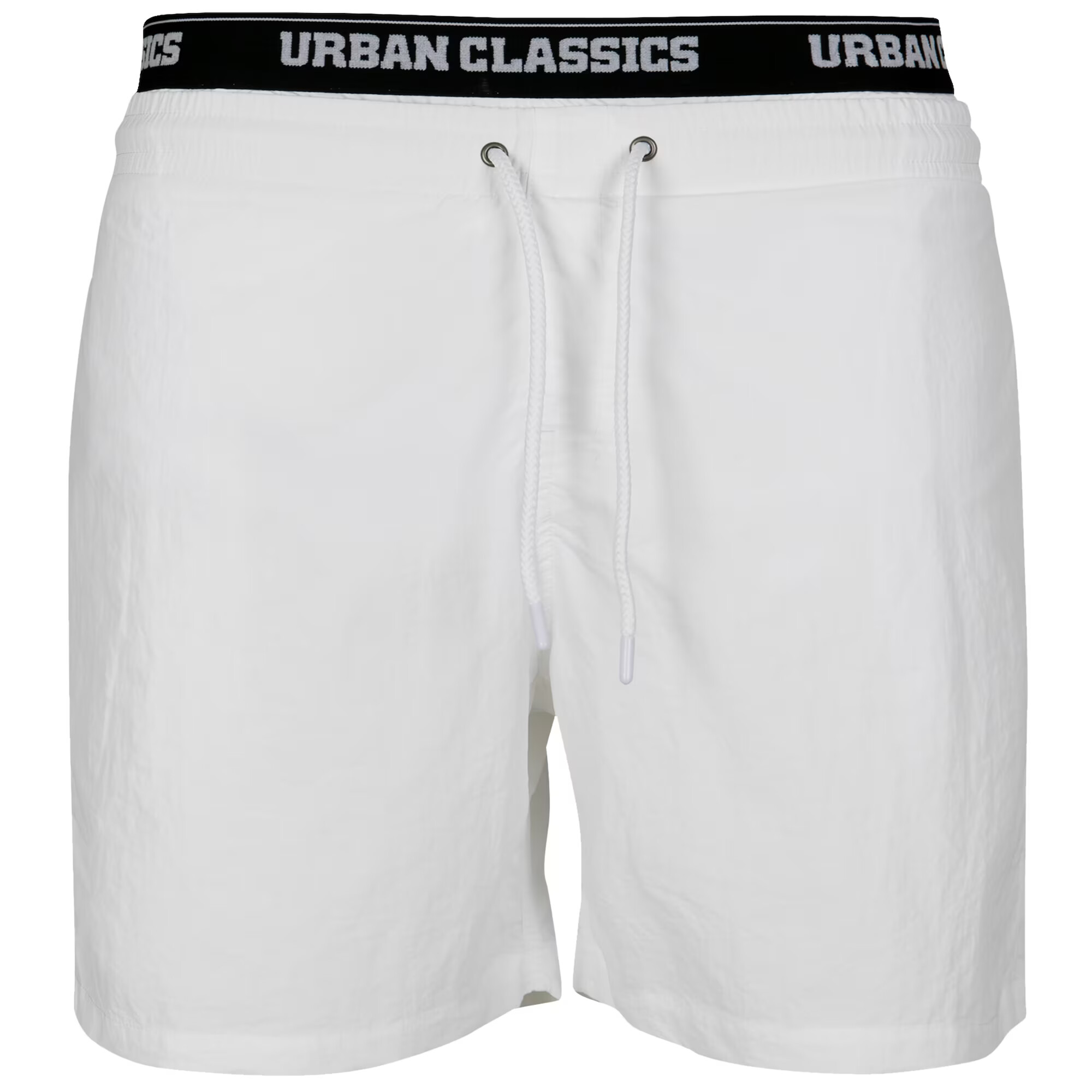 Urban Classics Kratke kopalne hlače črna / bela - Pepit.si