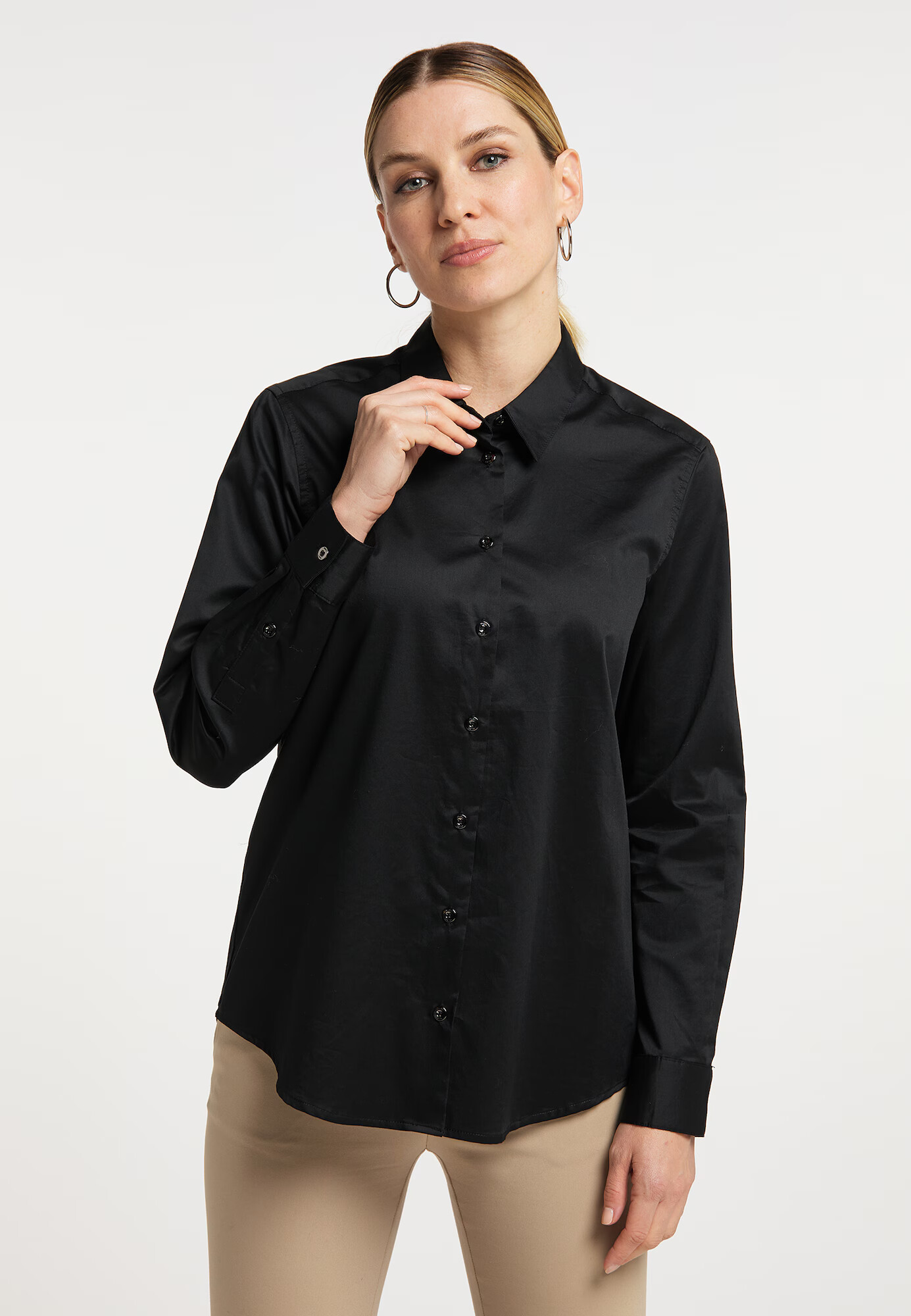 usha BLACK LABEL Bluza črna - Pepit.si