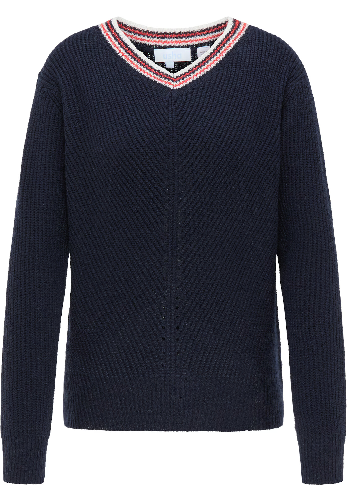 usha BLUE LABEL Pullover temno modra / melona / bela - Pepit.si