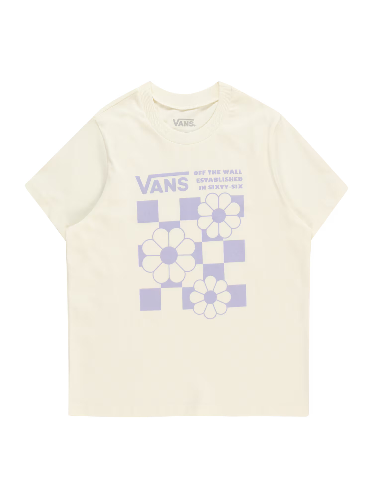 VANS Majica 'FLORAL CHECK BOX' kremna / majnica - Pepit.si