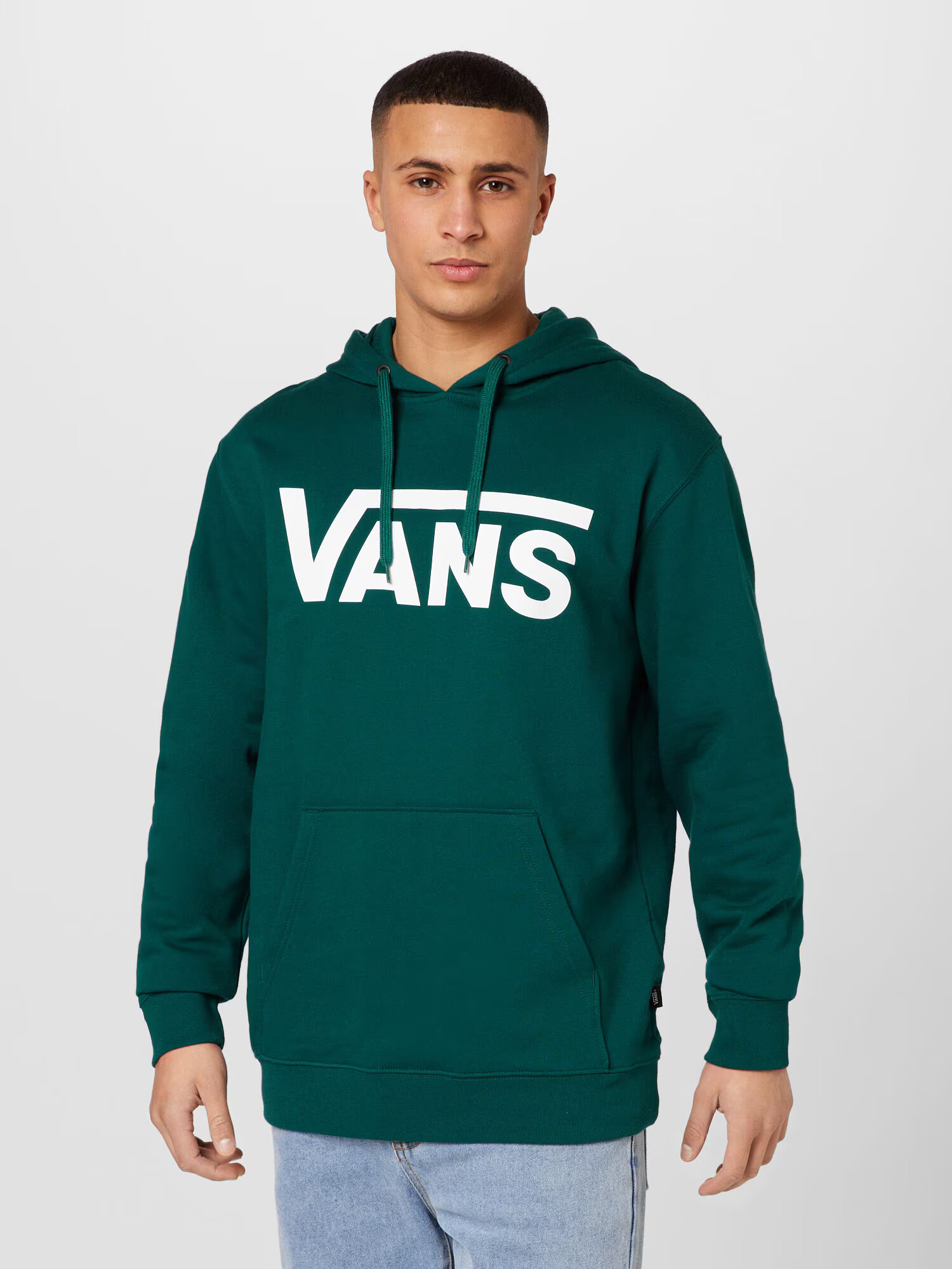 VANS Majica temno zelena / bela - Pepit.si