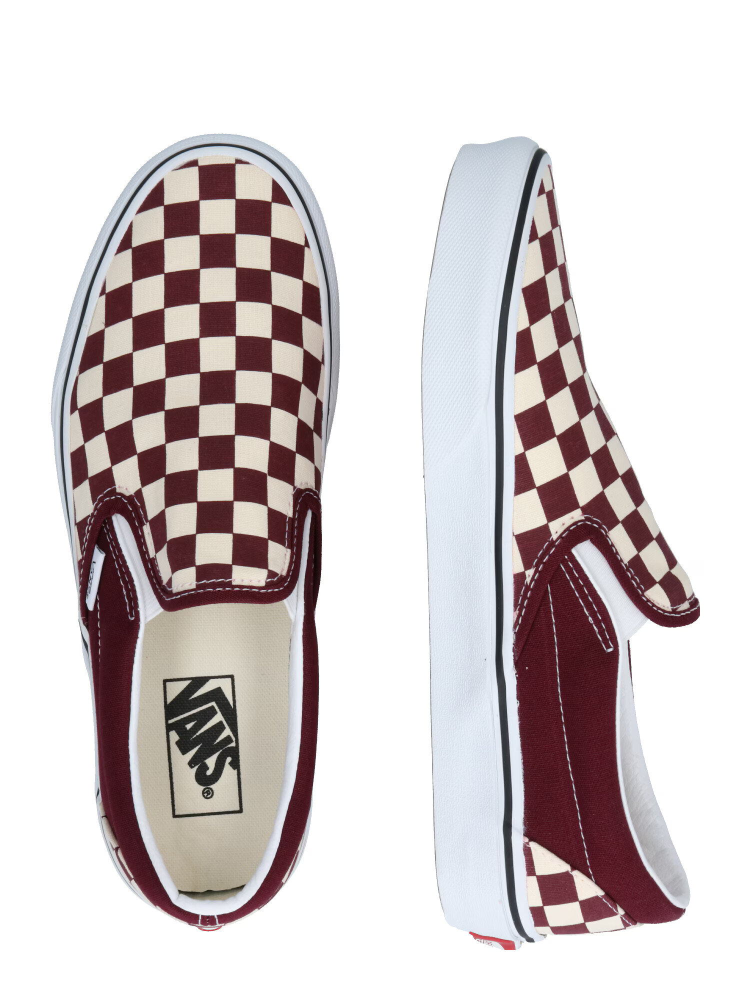 VANS Natikač bordo / bela - Pepit.si