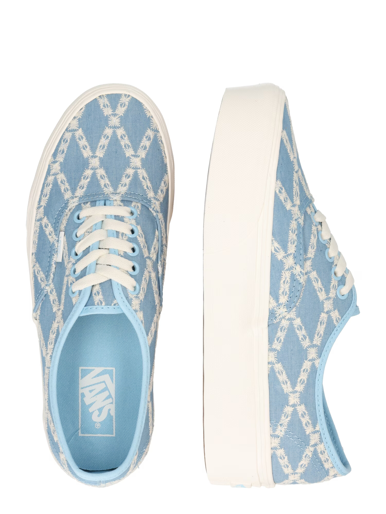 VANS Nizke superge moder denim / bela - Pepit.si