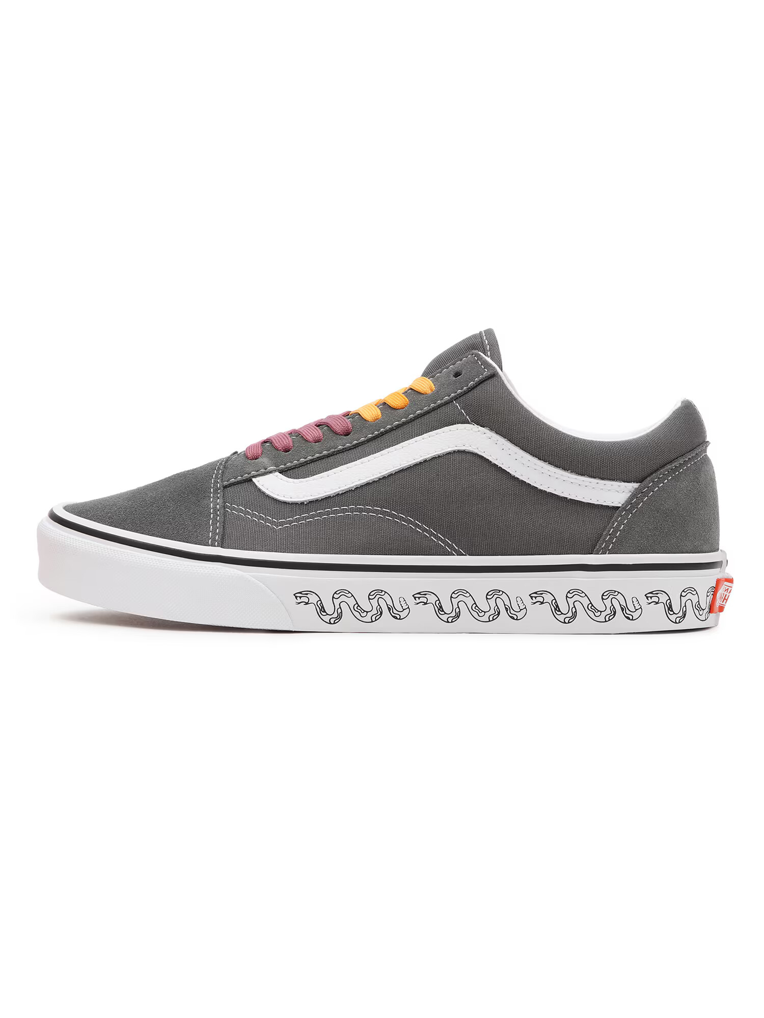 VANS Nizke superge 'Old Skool' bazaltno siva / oranžna / pastelno rdeča / bela - Pepit.si