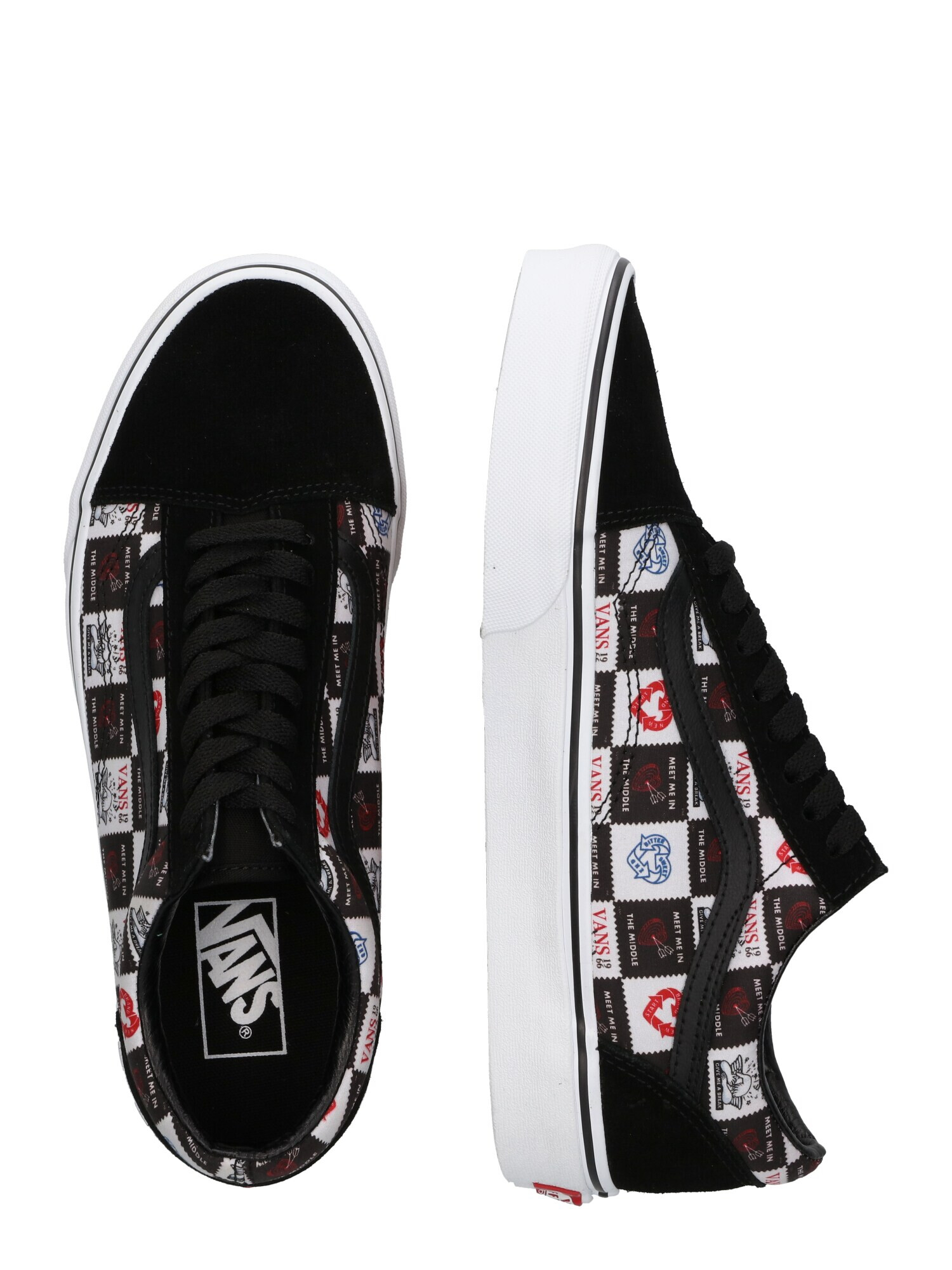 VANS Nizke superge 'Old Skool' rdeča / črna / bela - Pepit.si