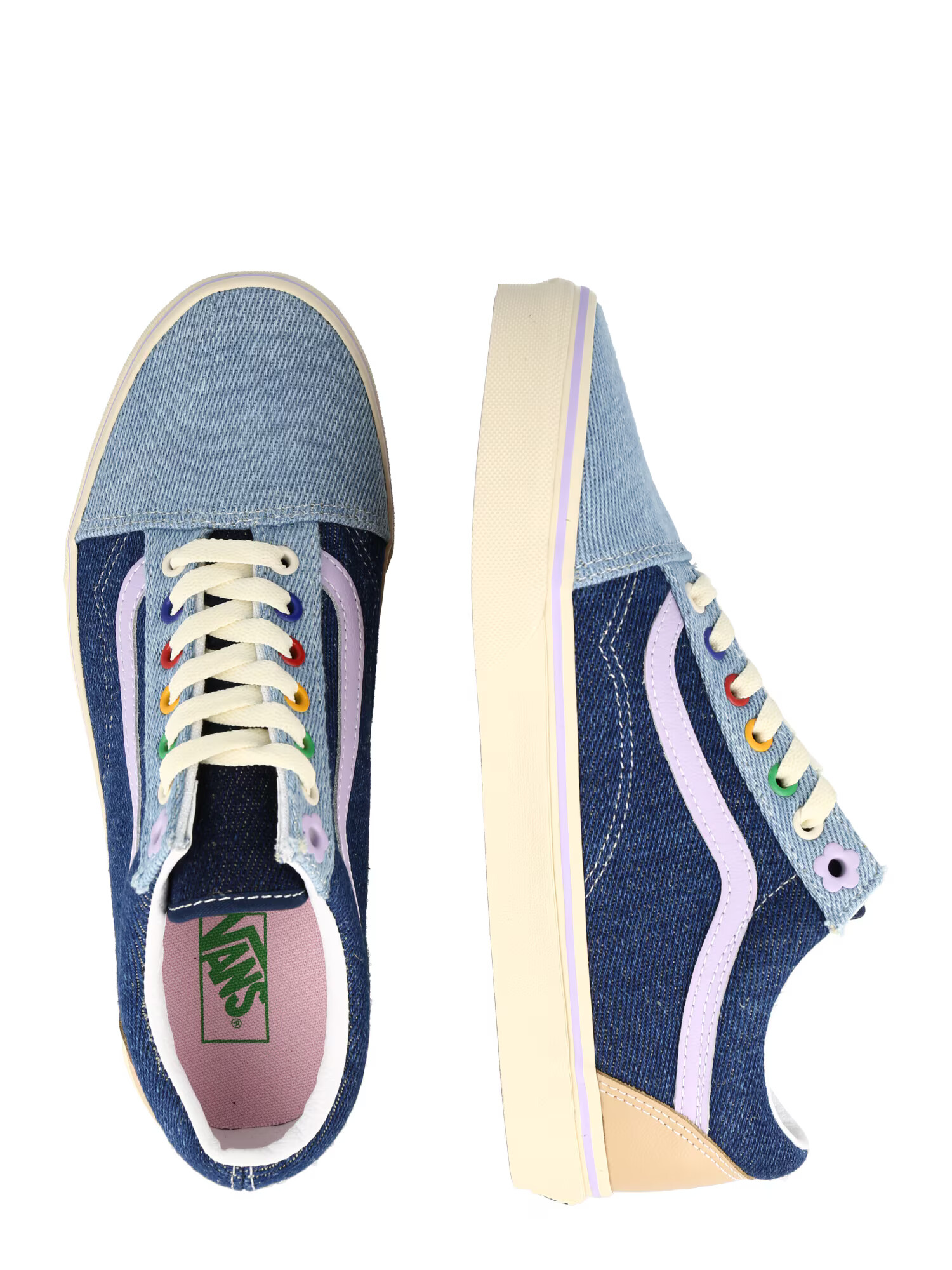 VANS Nizke superge 'Old Skool' moder denim / svetlo modra / bela - Pepit.si