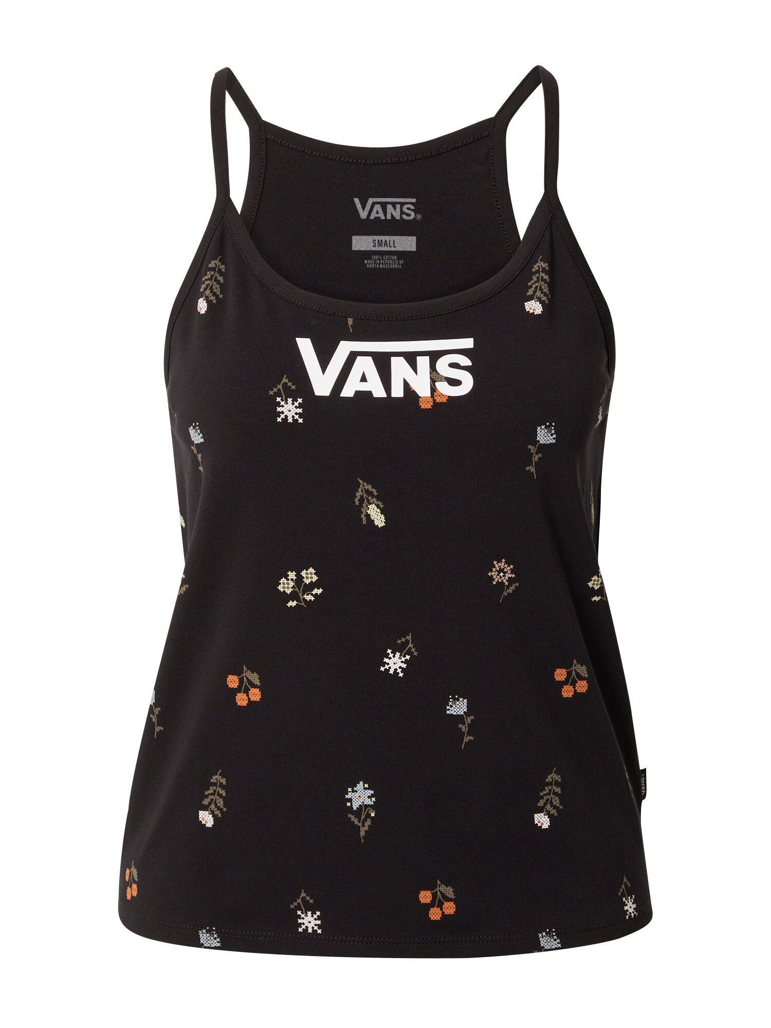 VANS Top 'MICRO DITSY HALTER' kaki / oranžna / črna / bela - Pepit.si