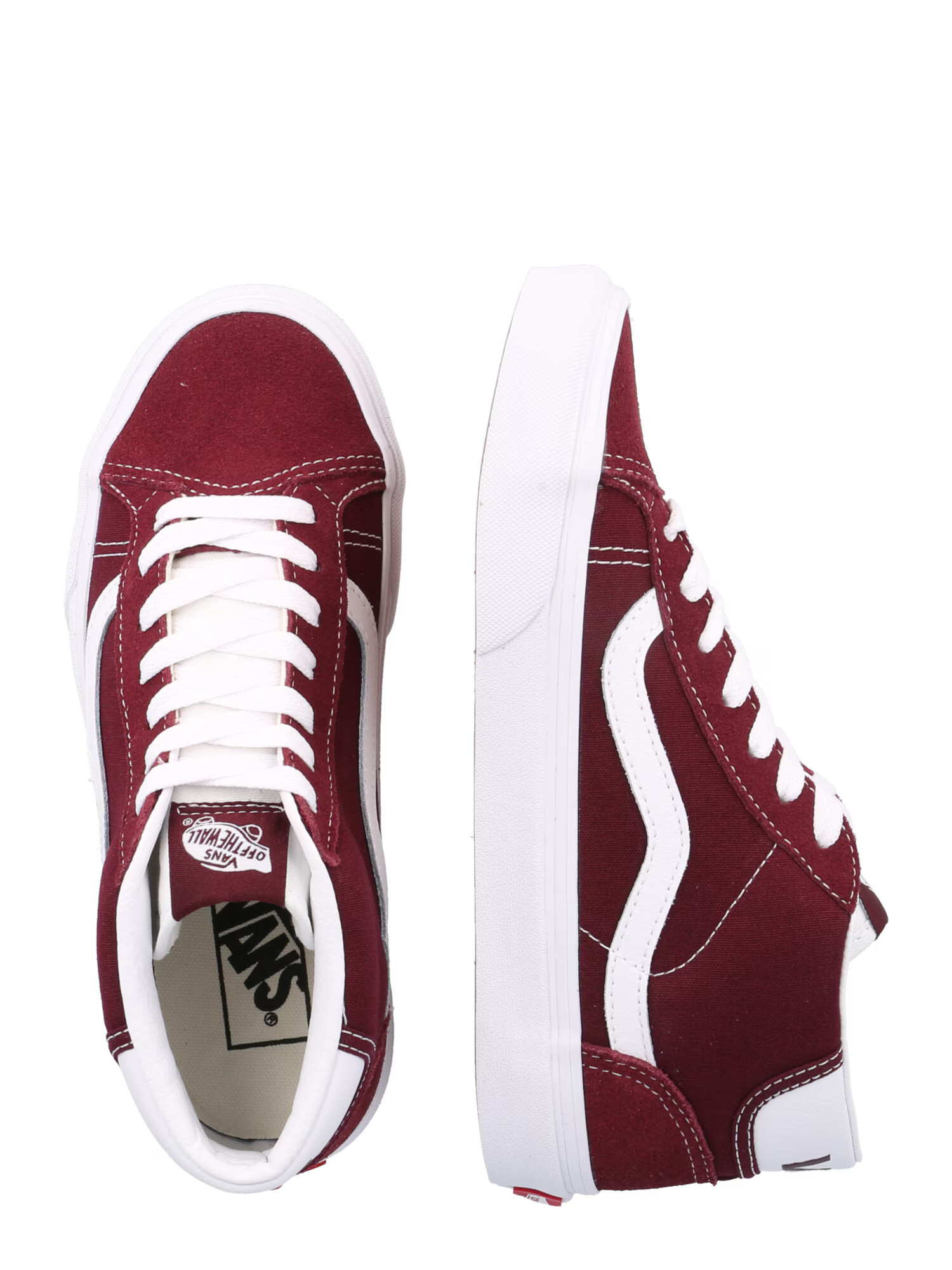 VANS Visoke superge 'Skool 37' burgund / bela - Pepit.si