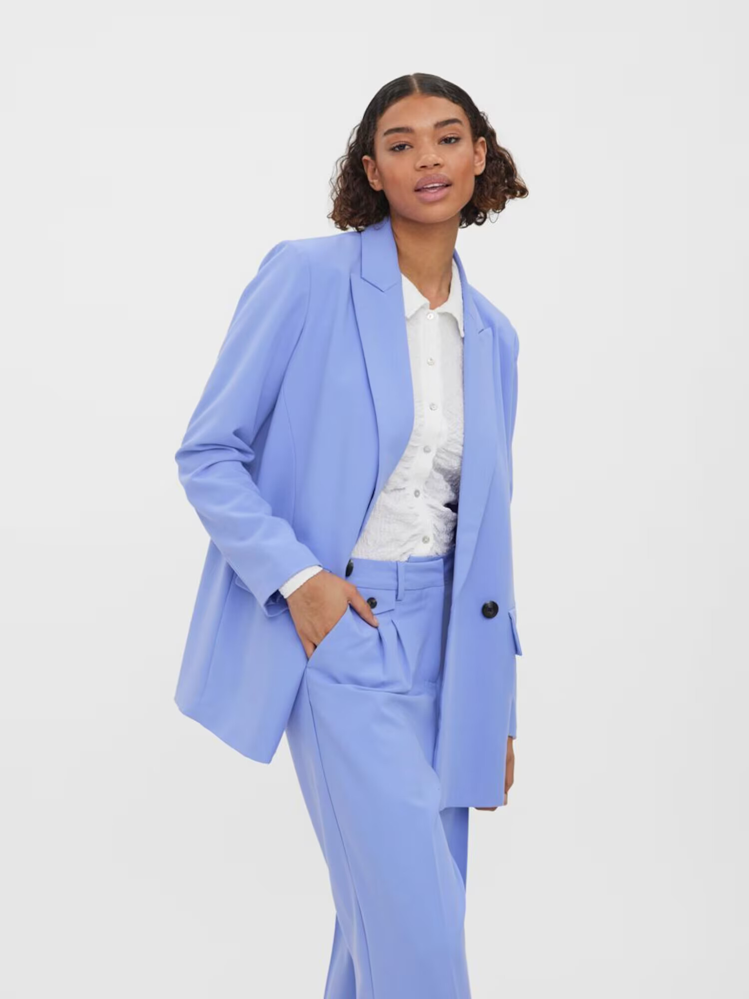 VERO MODA Blazer 'Ceci' svetlo lila / črna / bela - Pepit.si