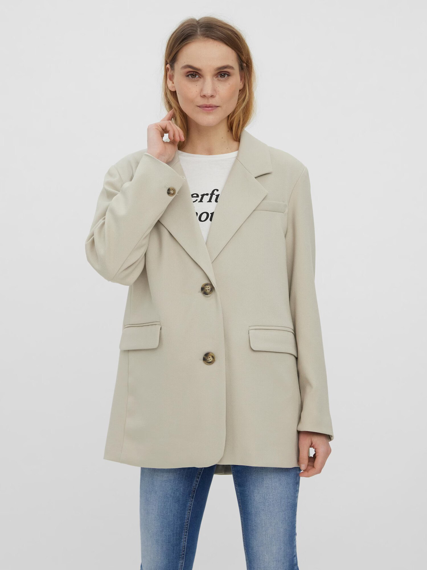 VERO MODA Blazer 'Josefine' svetlo siva - Pepit.si