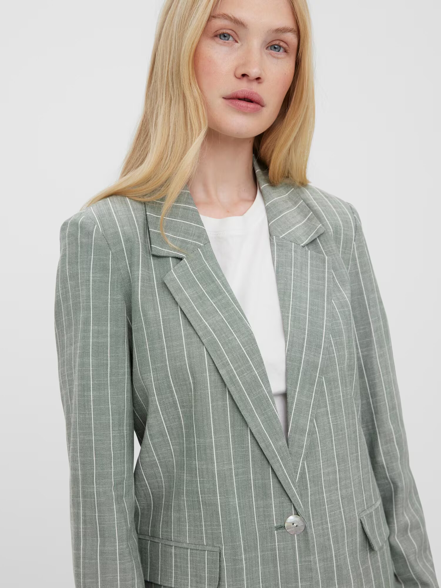 VERO MODA Blazer 'Serena' kaki / bela - Pepit.si