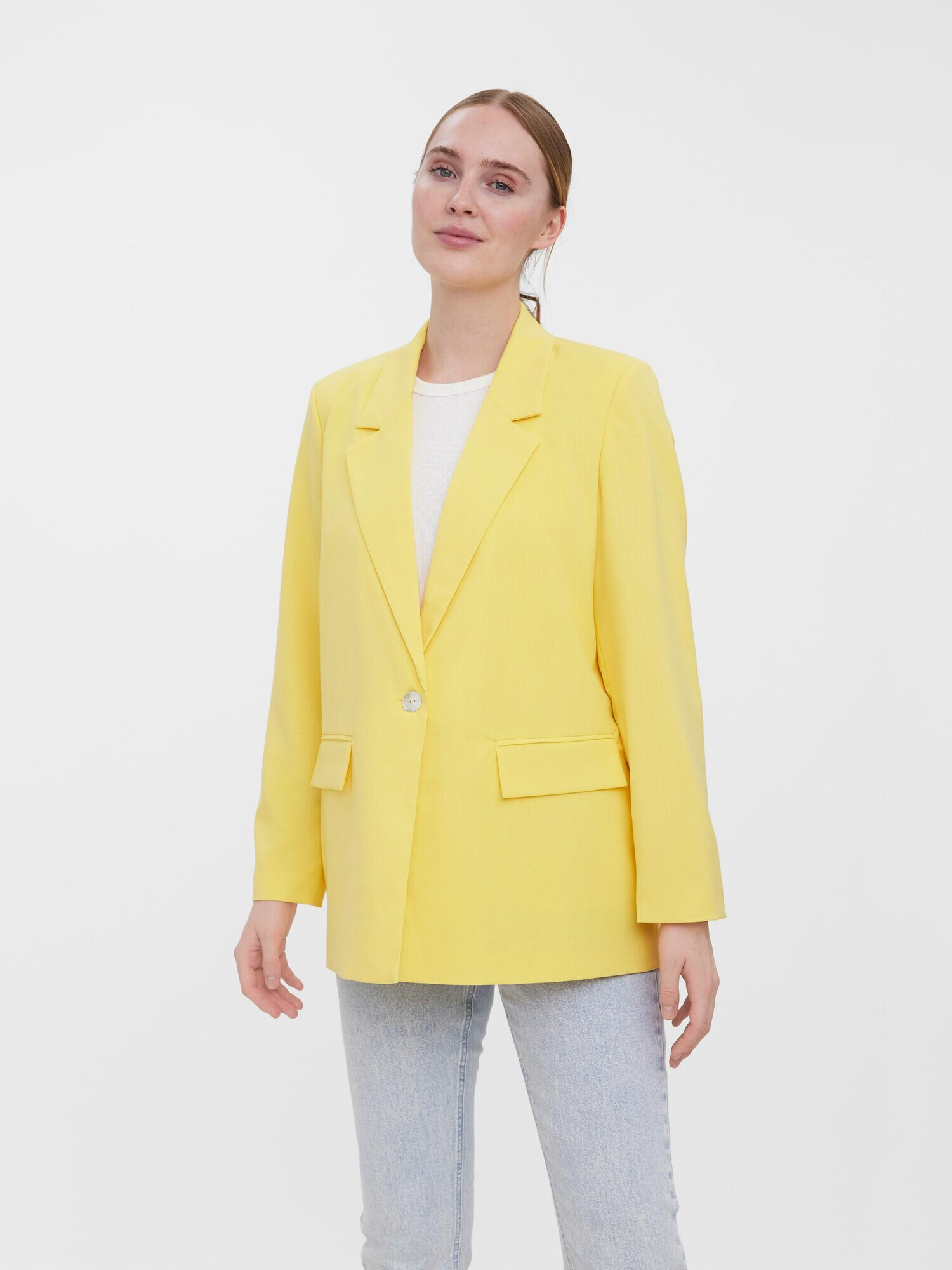 VERO MODA Blazer 'Tiara' svetlo rumena - Pepit.si