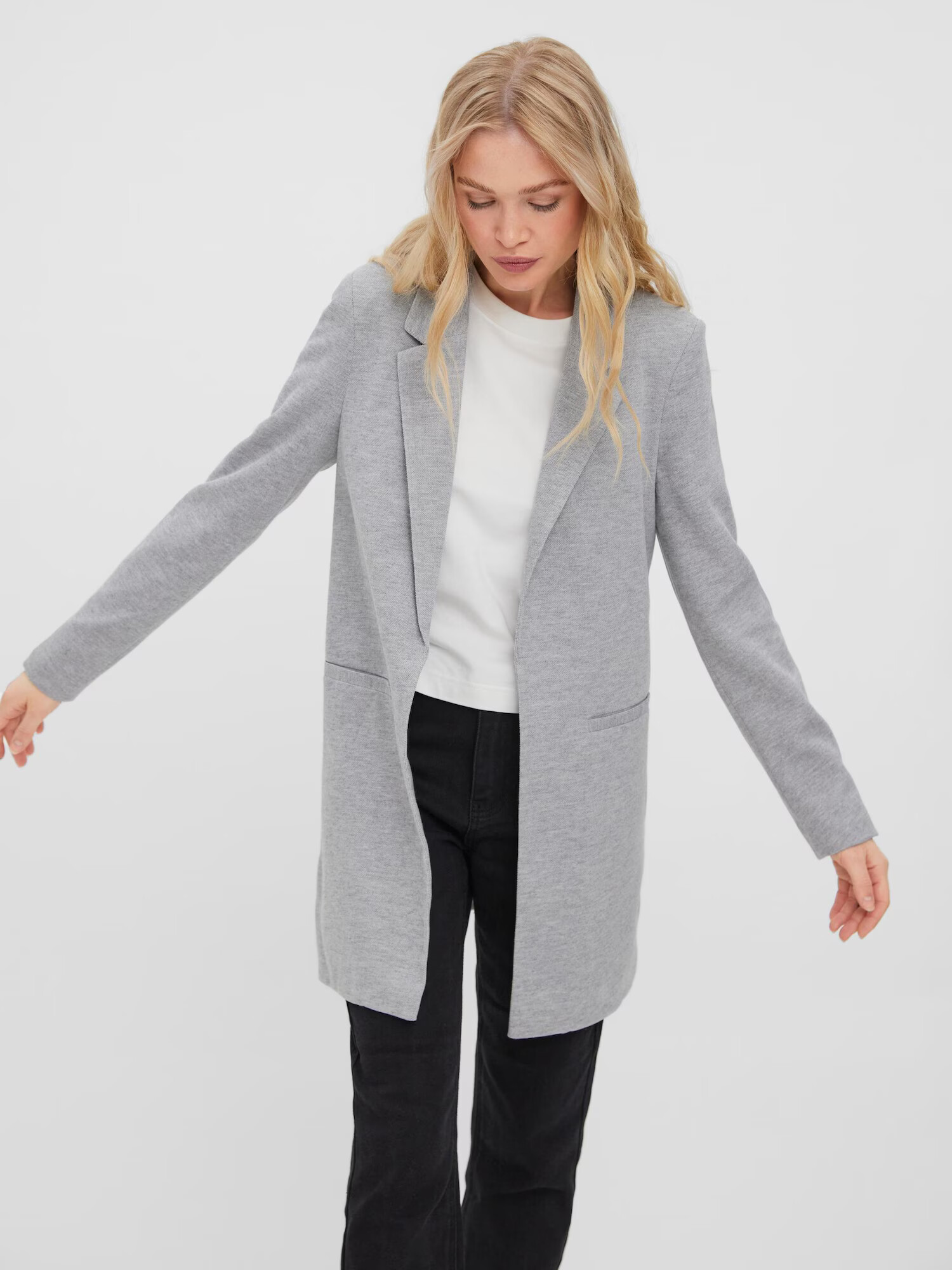 VERO MODA Blazer 'Verina' pegasto siva - Pepit.si