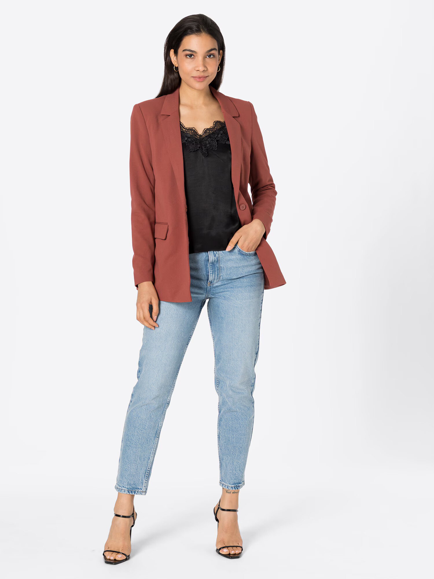 VERO MODA Blazer 'Zamira' rjasto rjava - Pepit.si