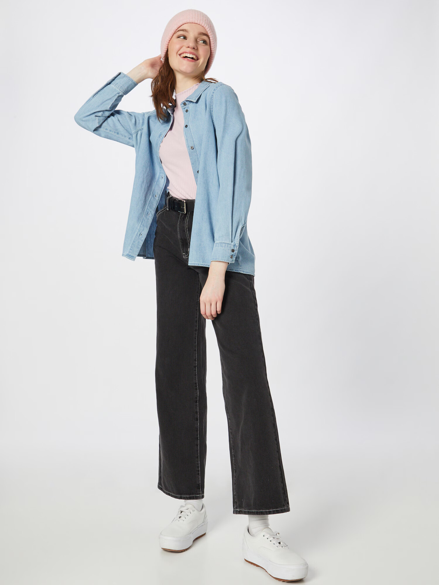 VERO MODA Bluza 'FLORA' moder denim - Pepit.si