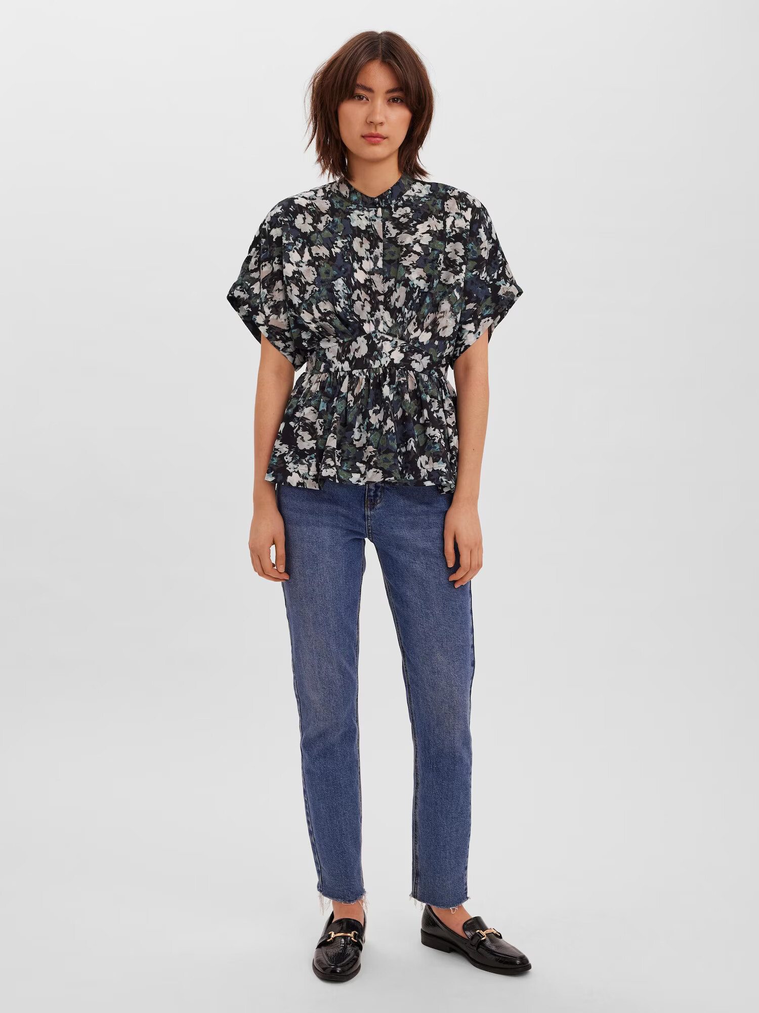 VERO MODA Bluza 'Gry' zelena / mešane barve - Pepit.si