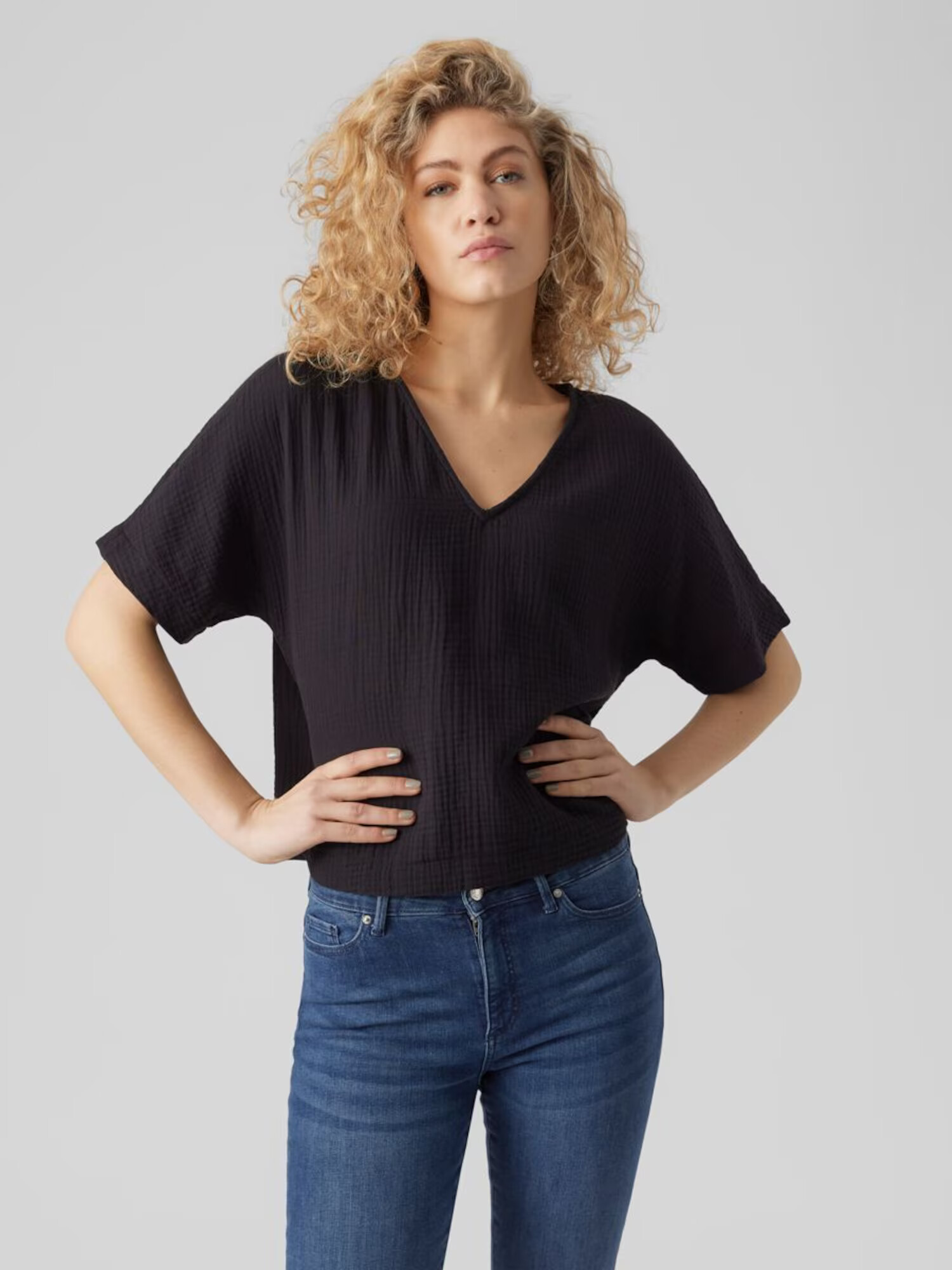 VERO MODA Bluza 'Natali' črna - Pepit.si