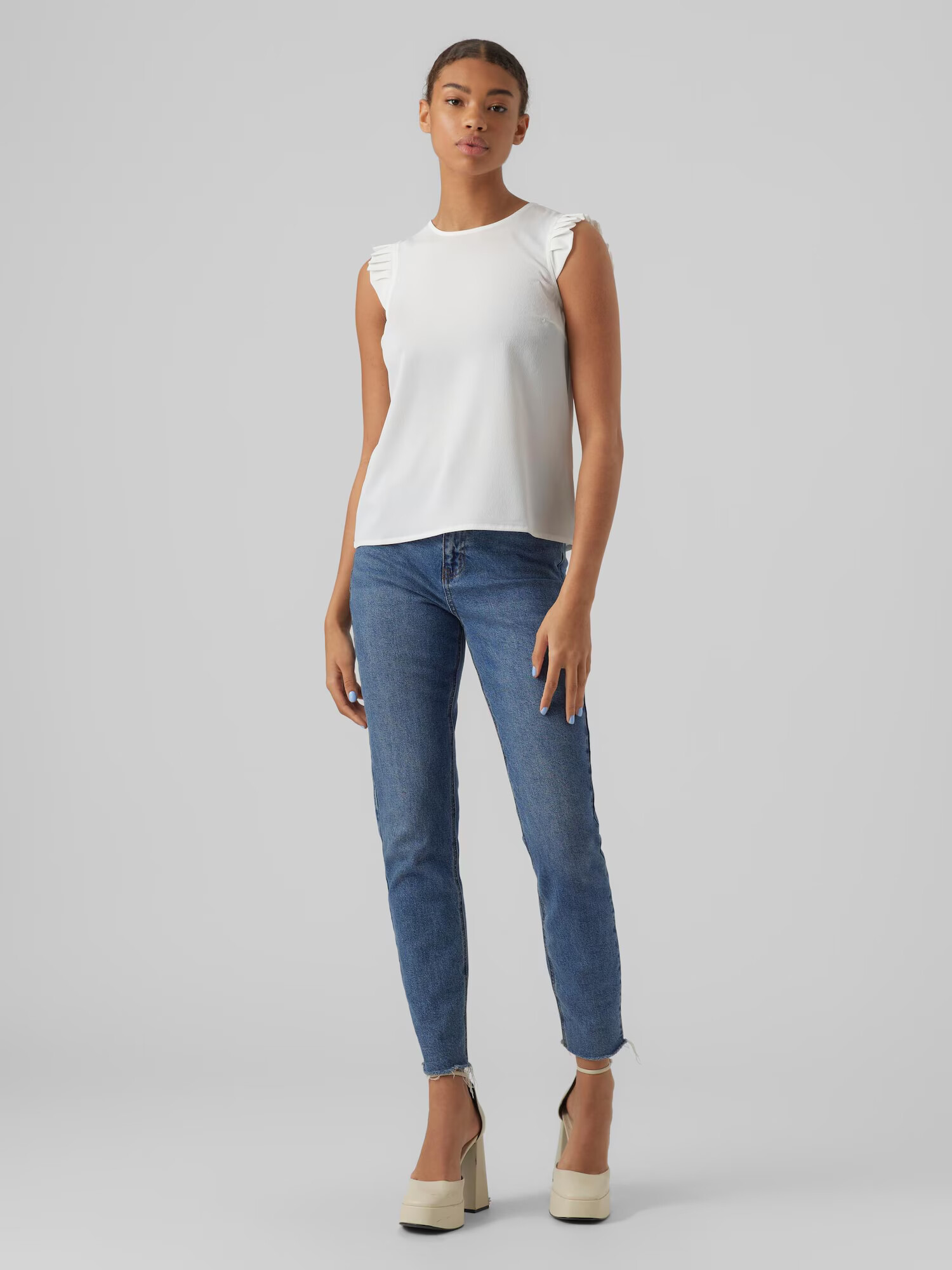 VERO MODA Bluza 'OLIVIA' bela - Pepit.si