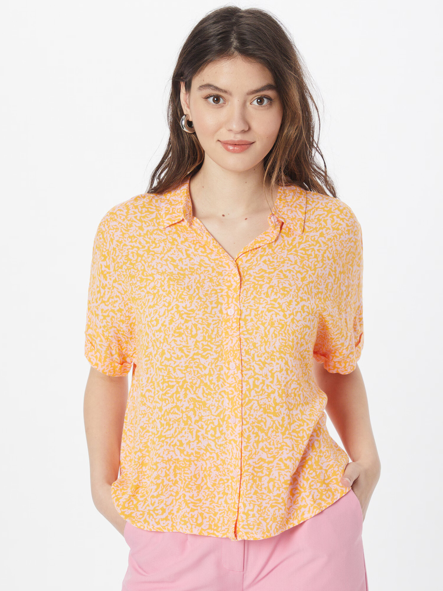 VERO MODA Bluza oranžna / pastelno roza - Pepit.si