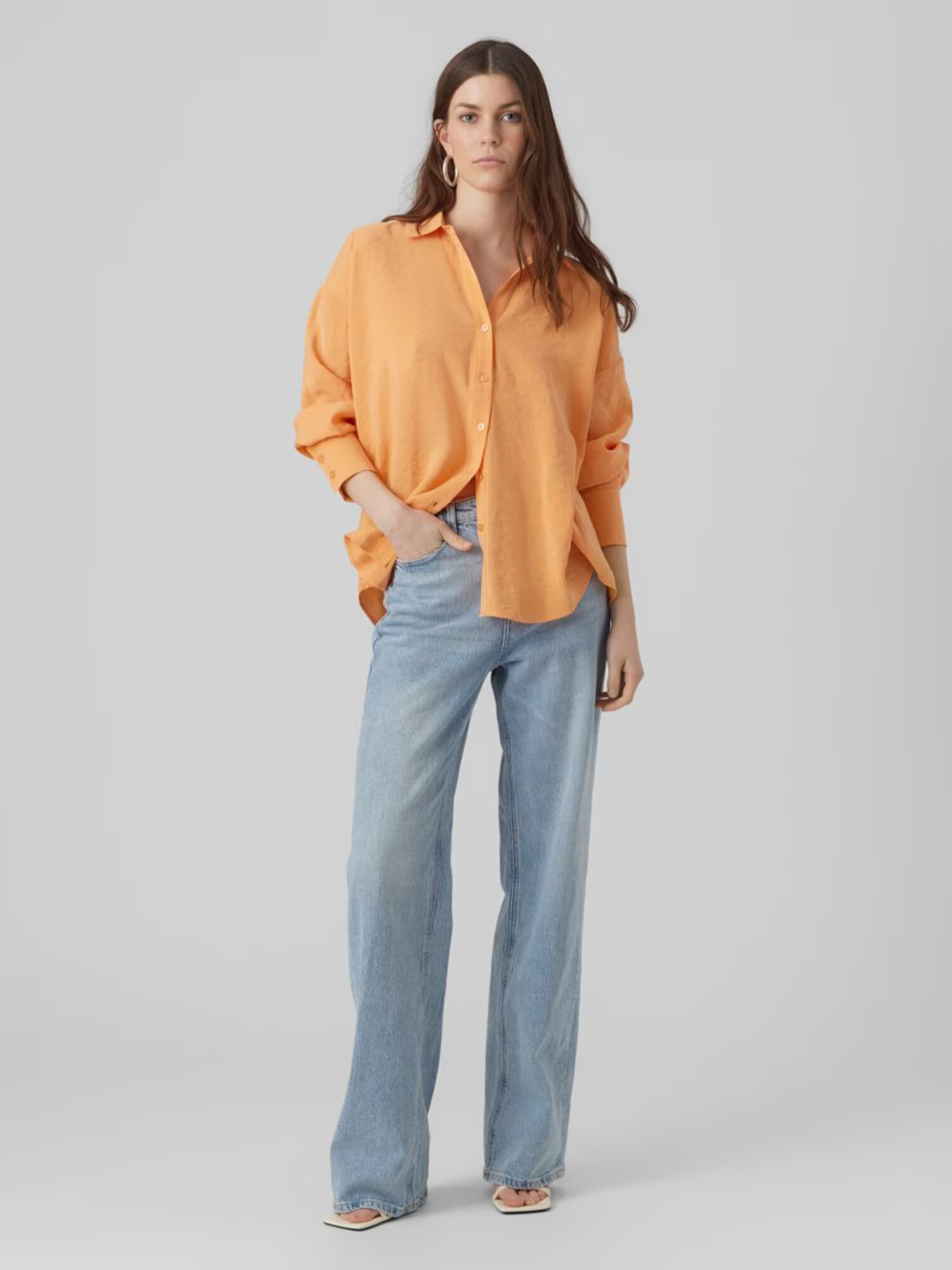 VERO MODA Bluza 'QUEENY' mandarina - Pepit.si