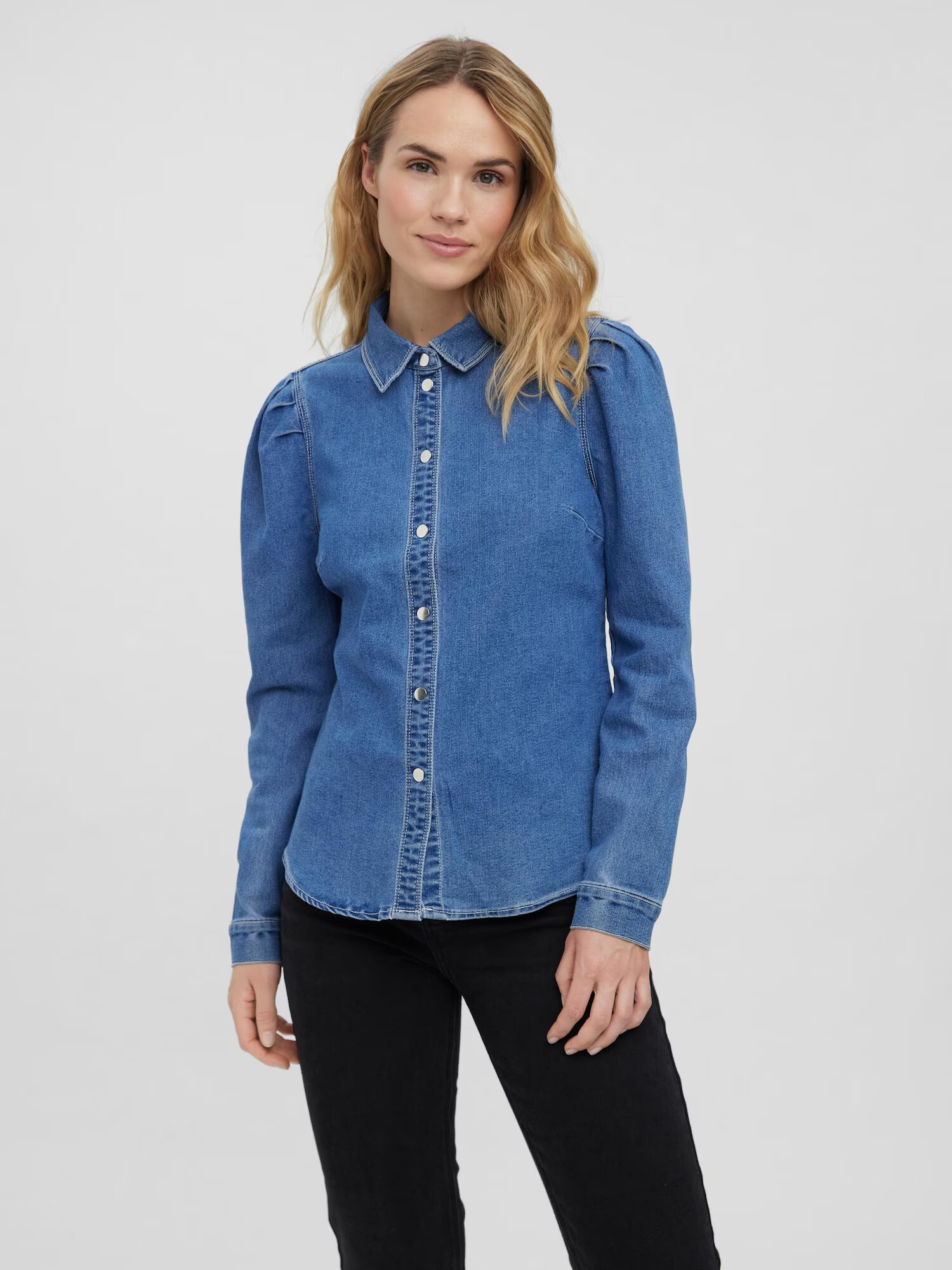 VERO MODA Bluza 'Rhiana' moder denim - Pepit.si