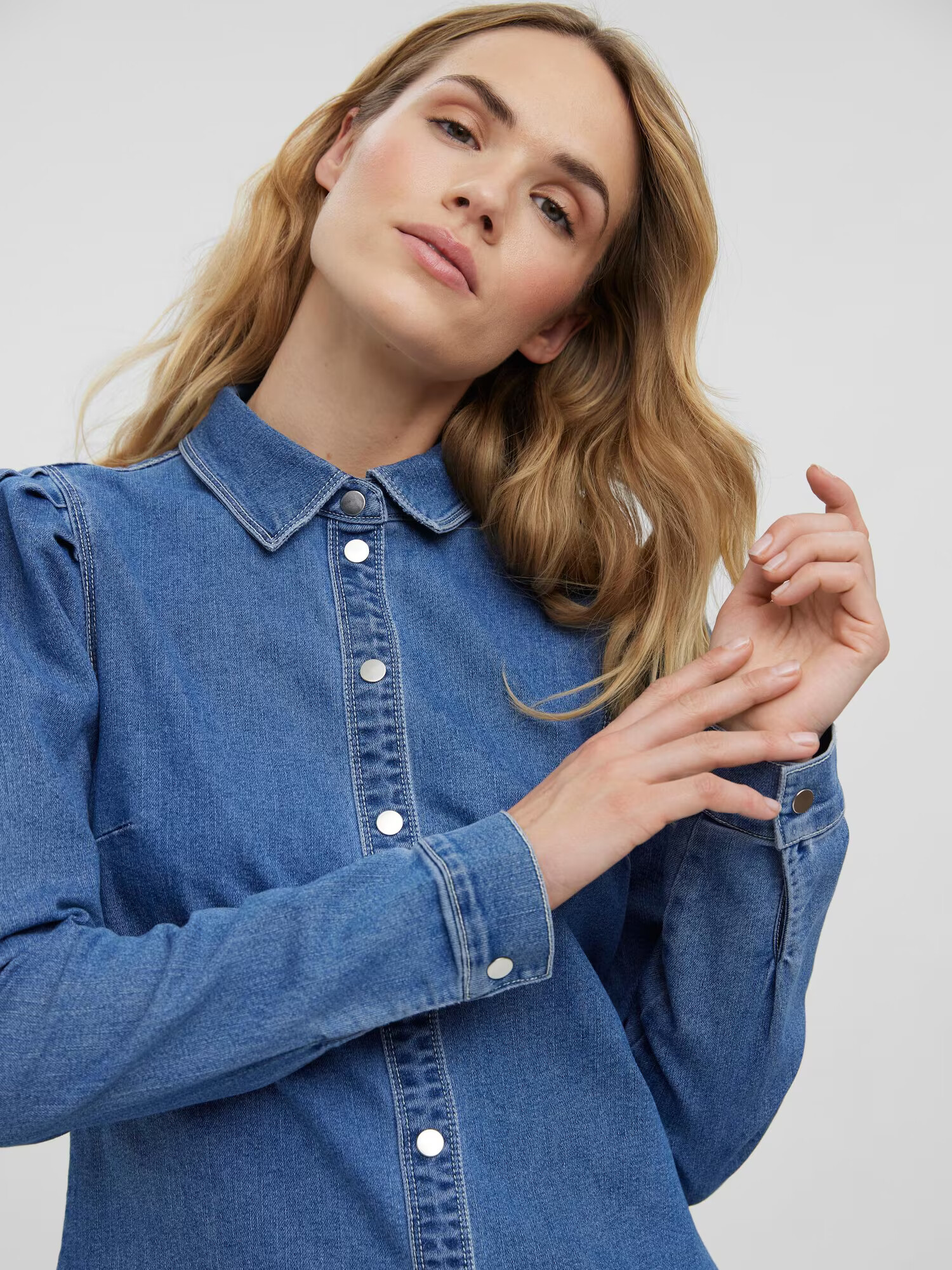 VERO MODA Bluza 'Rhiana' moder denim - Pepit.si