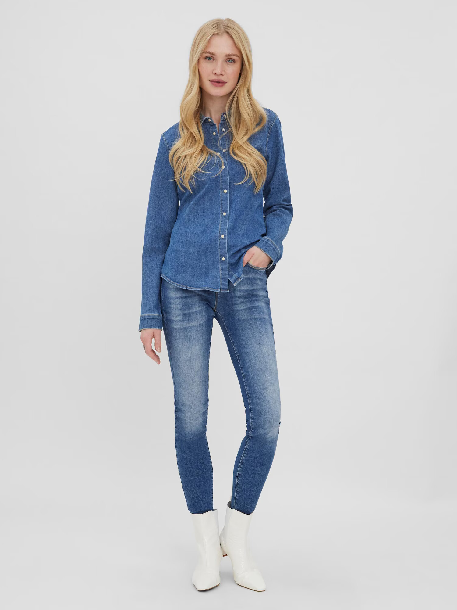 VERO MODA Bluza 'Sea' moder denim - Pepit.si