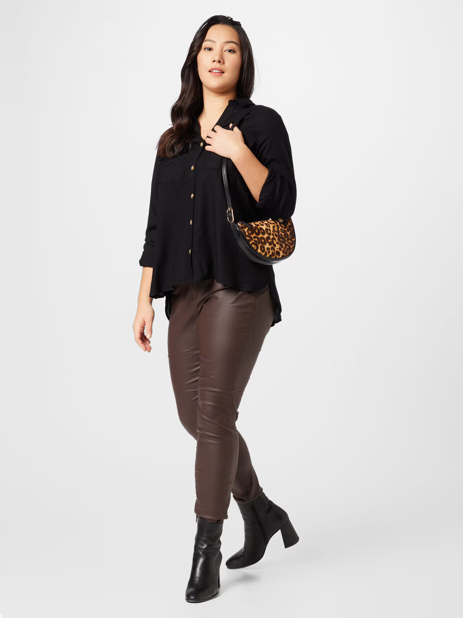 Vero Moda Curve Bluza 'Bumpy' črna - Pepit.si