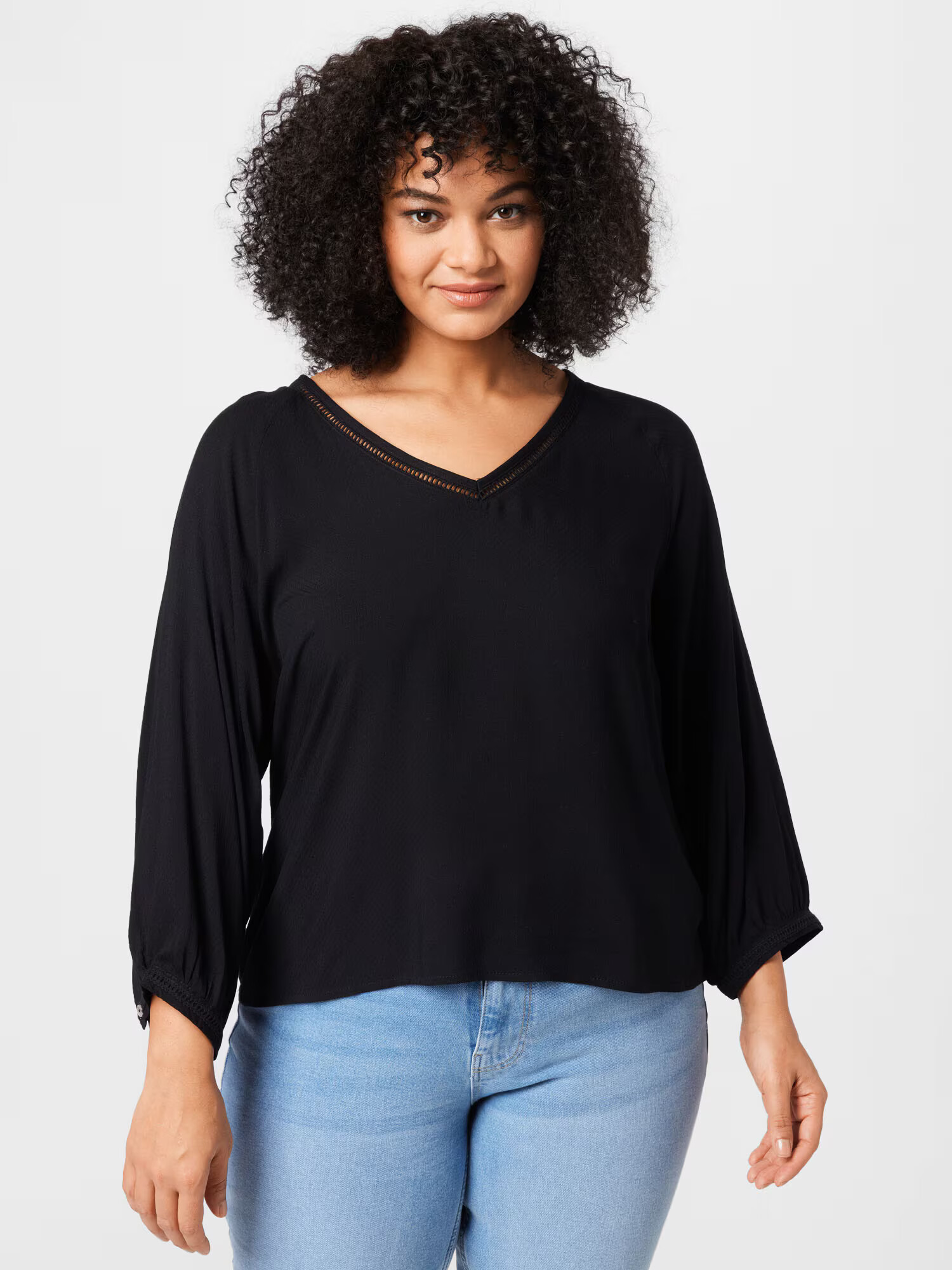 Vero Moda Curve Bluza črna - Pepit.si