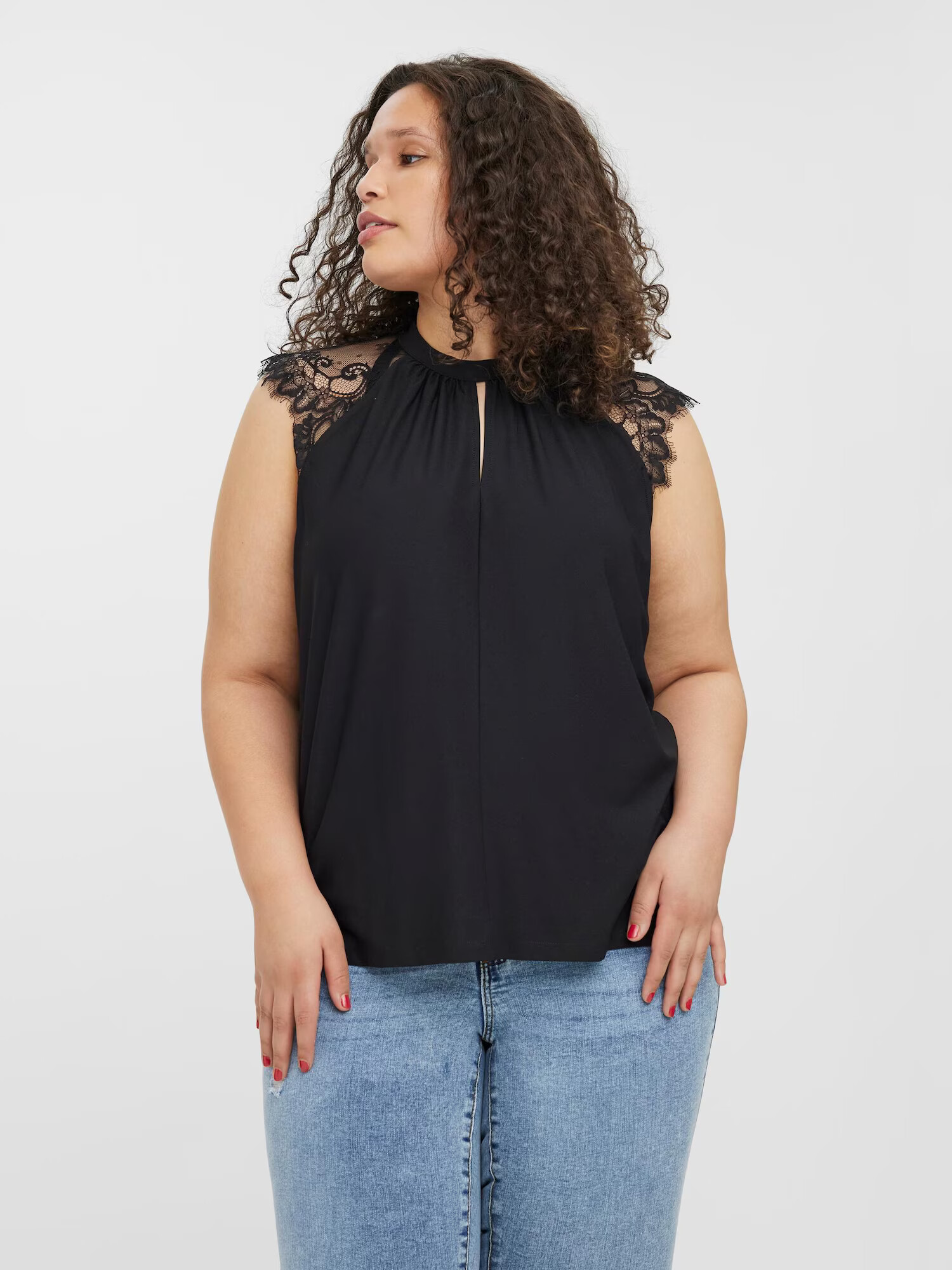 Vero Moda Curve Bluza 'Milla' črna - Pepit.si