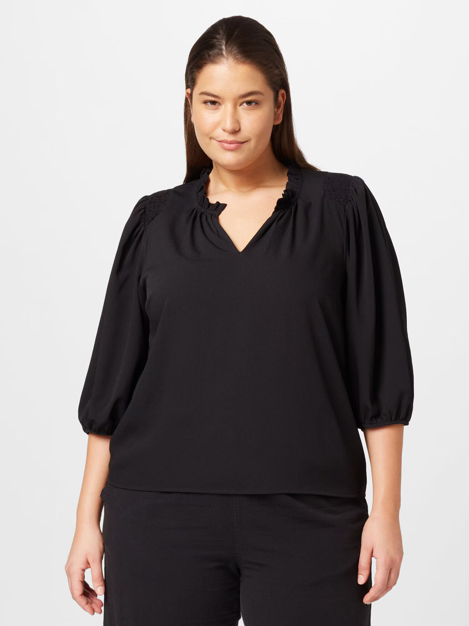 Vero Moda Curve Bluza 'OLIVIA' črna - Pepit.si